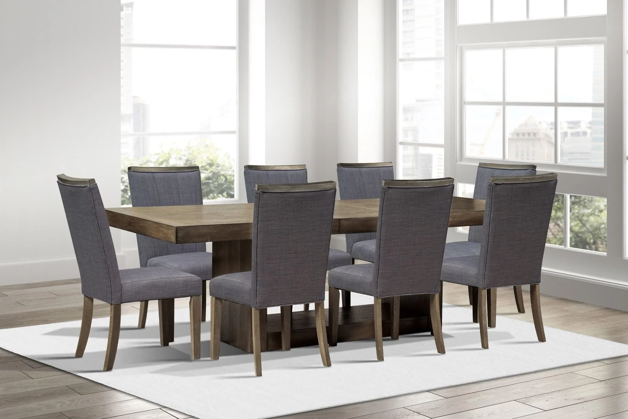 Dolores Brown Gray Rectangular Dining Room Set - Image 1