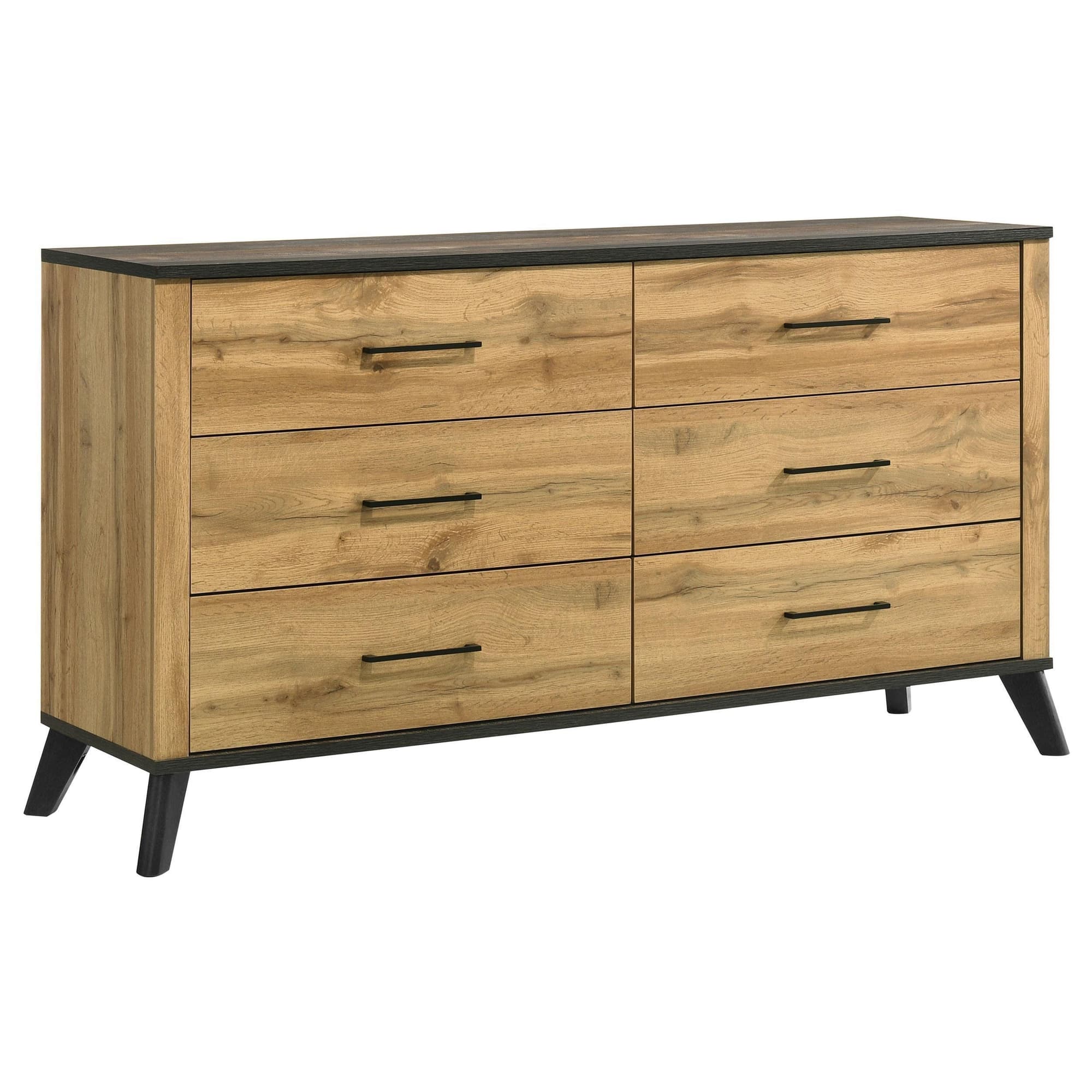 Kaywood 6-drawer Dresser Cabinet Natural Pine - Image 1