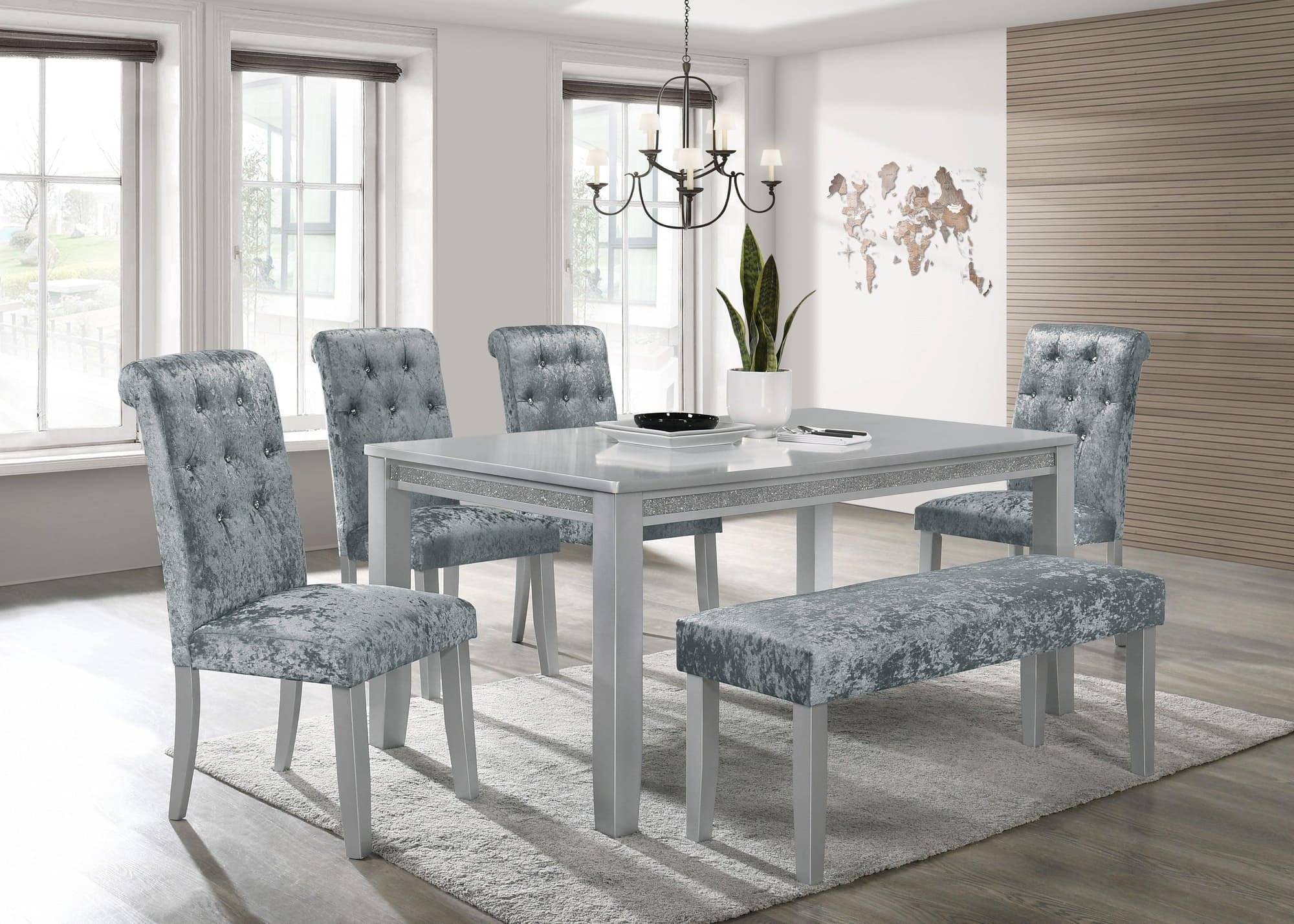 Vela Silver Dining Room Set - Image 1