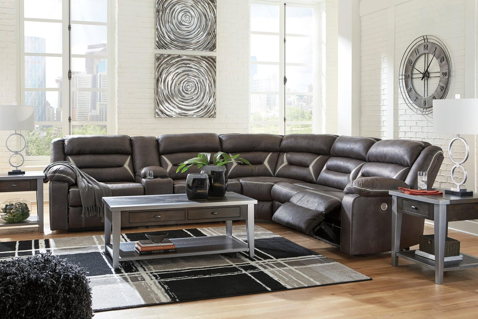 Kincord Midnight Power Reclining Sectional - Image 1