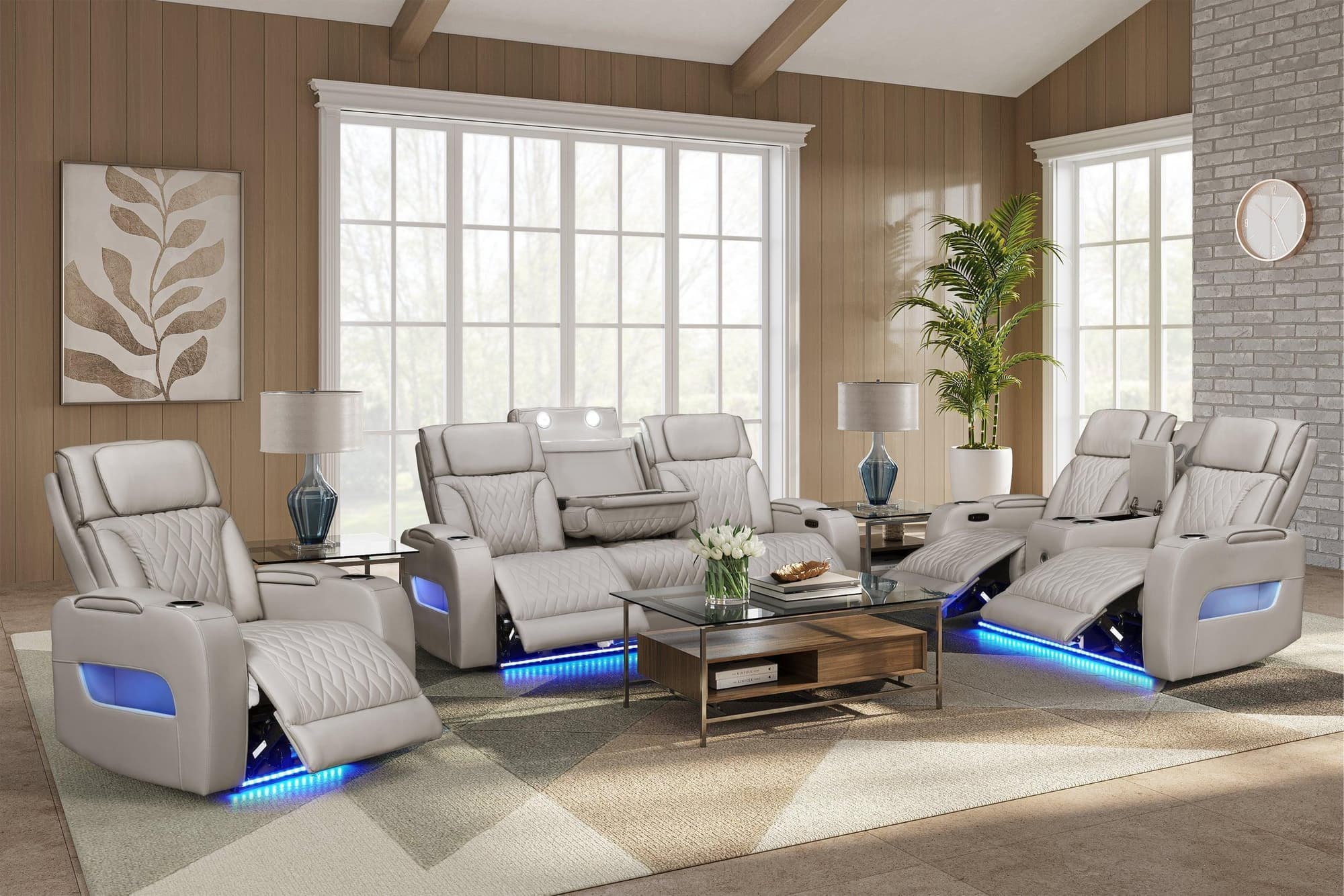 Dubai Sand 3-Piece Power Reclining Set - Image 1