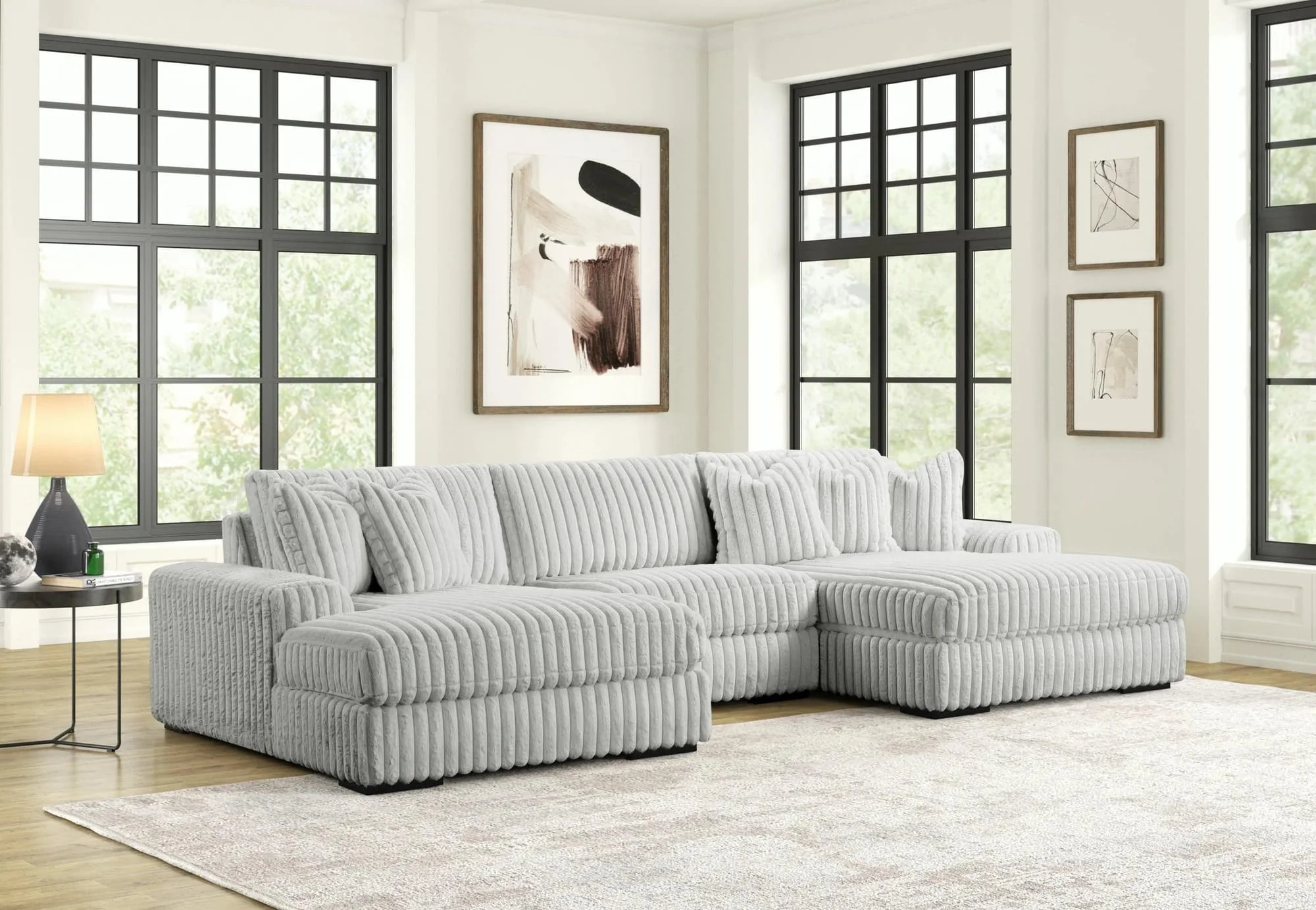 Sunday Gray 3-Piece Sectional - Image 1
