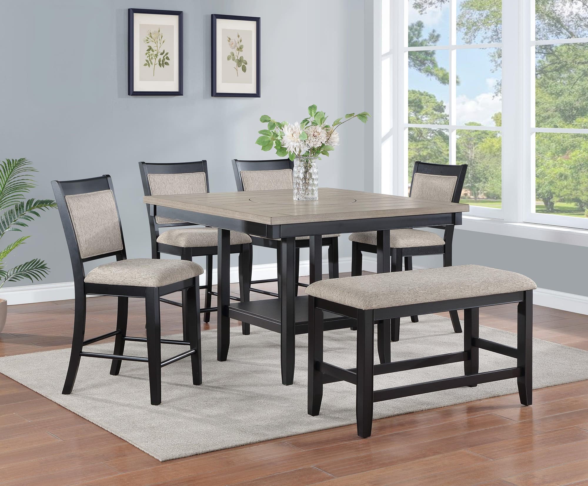 Fulton Light Gray Counter Height Set - Image 1