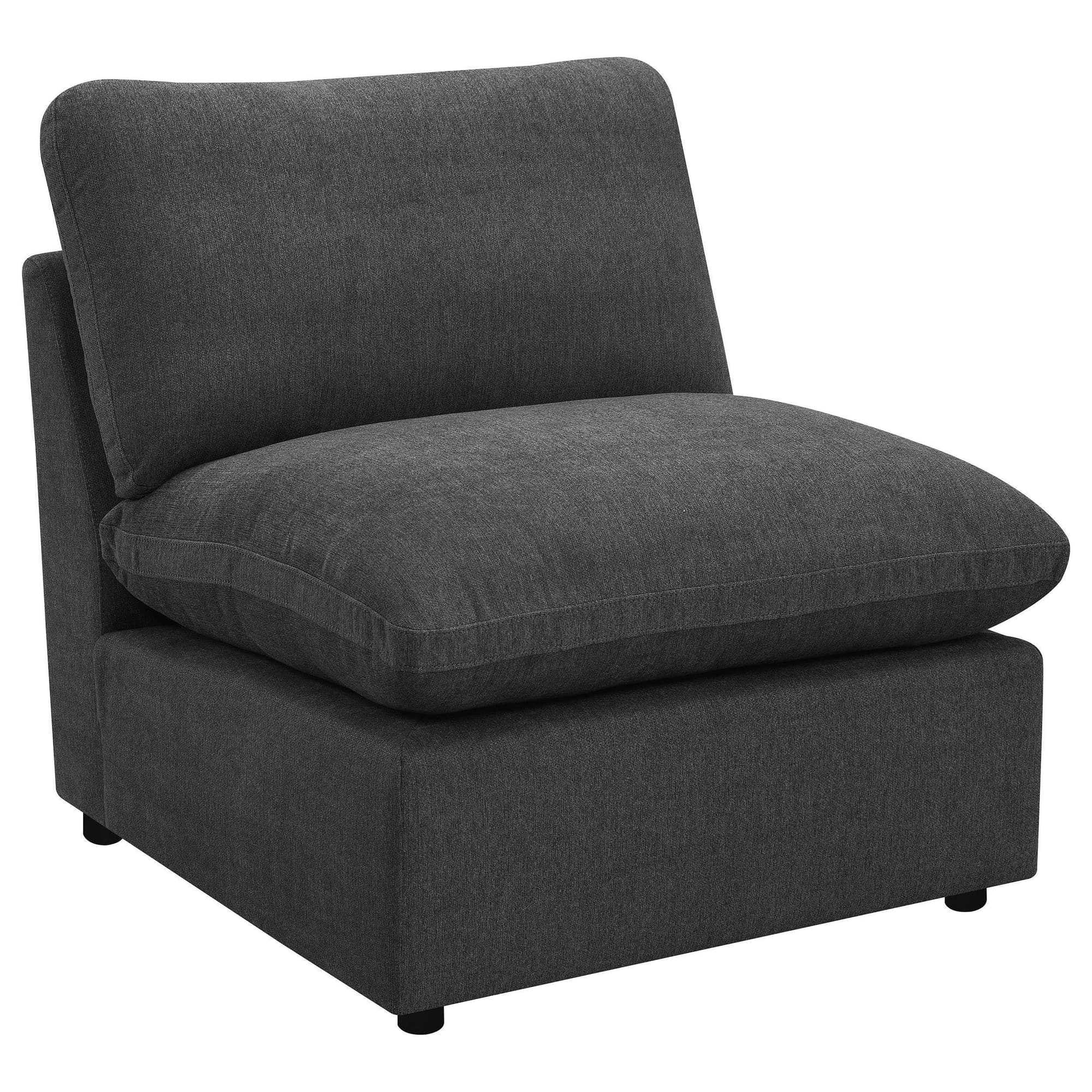 Collins Modular Armless Chair Dark Grey - Image 1