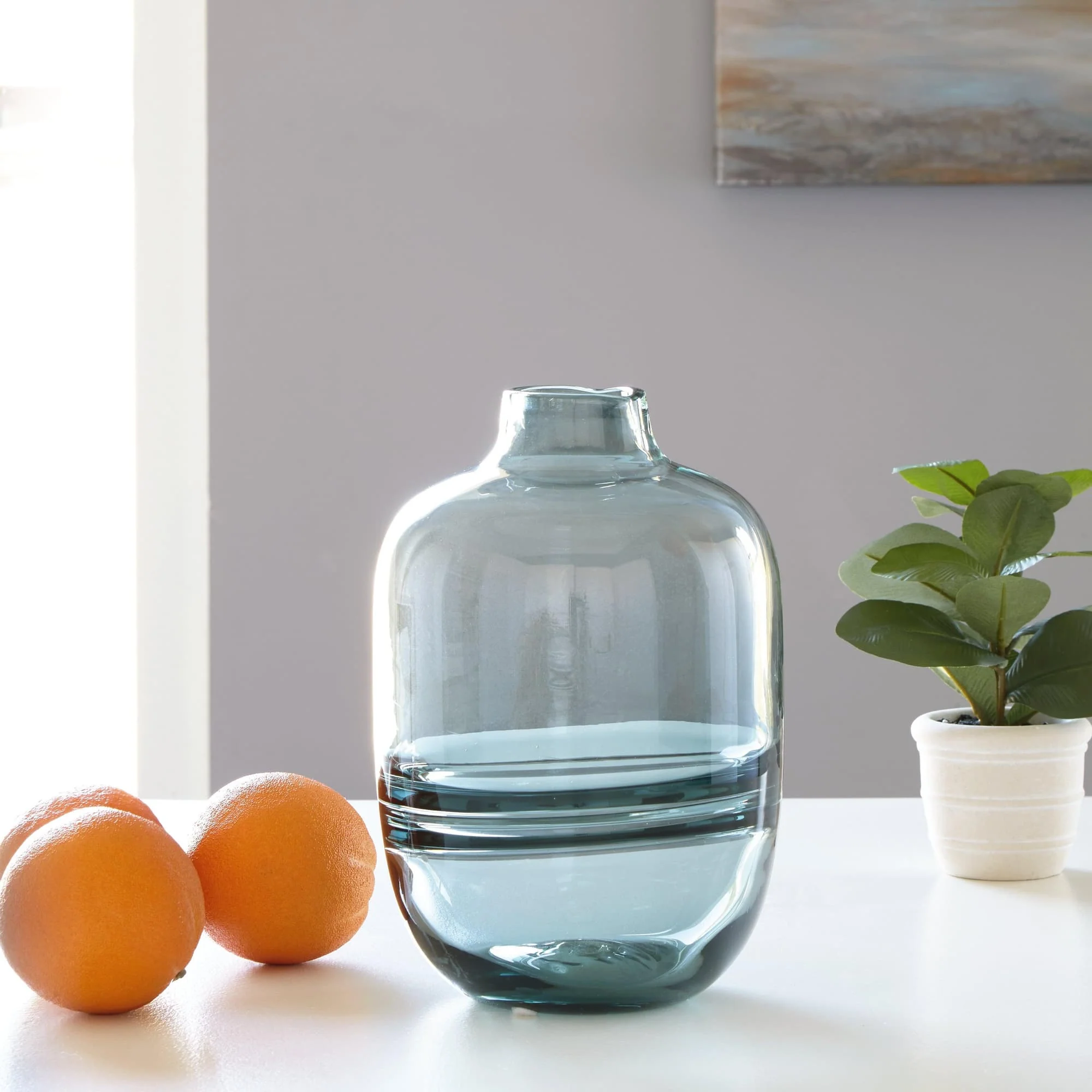 Lemmitt Teal Vase - Image 1