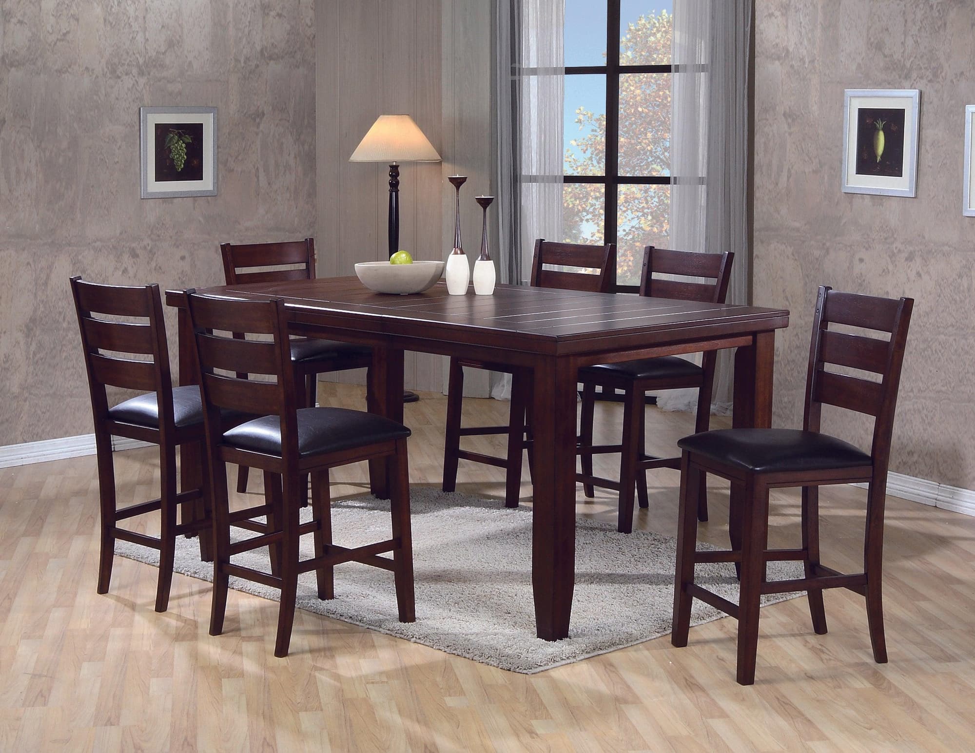 Bardstown Cherry Brown Rectangular Counter Height Set - Image 1