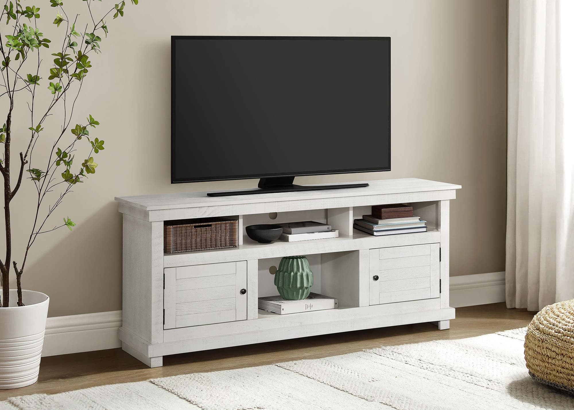 Payne 60-inch TV Stand Media Console White - Image 1