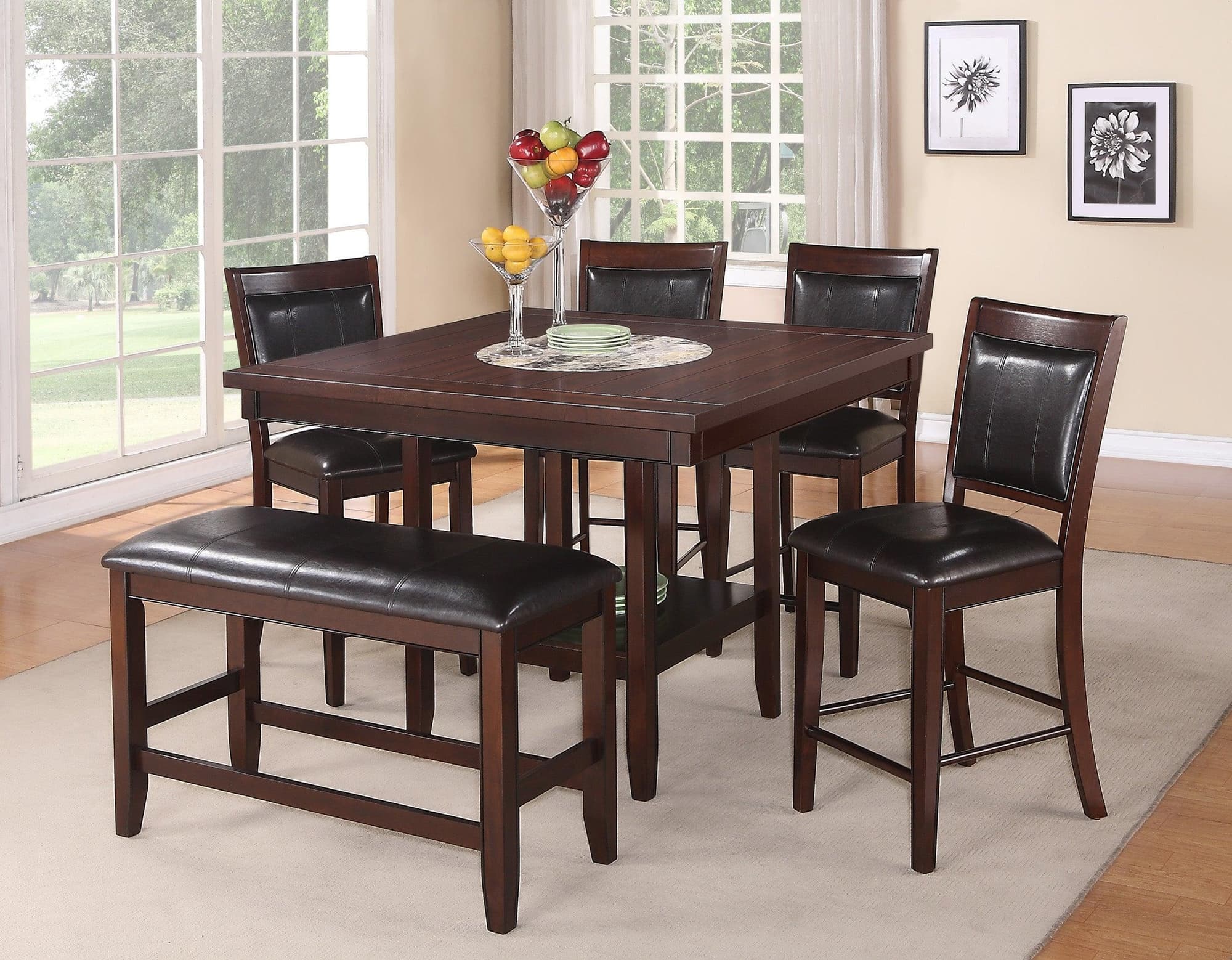 Fulton Espresso Square Counter Height Set - Image 1