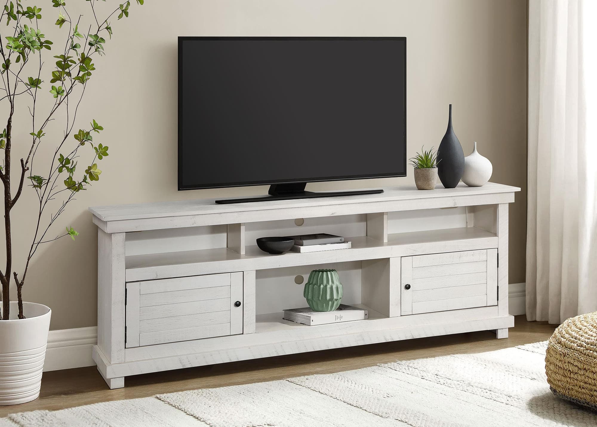 Payne 70-inch TV Stand Media Console White - Image 1