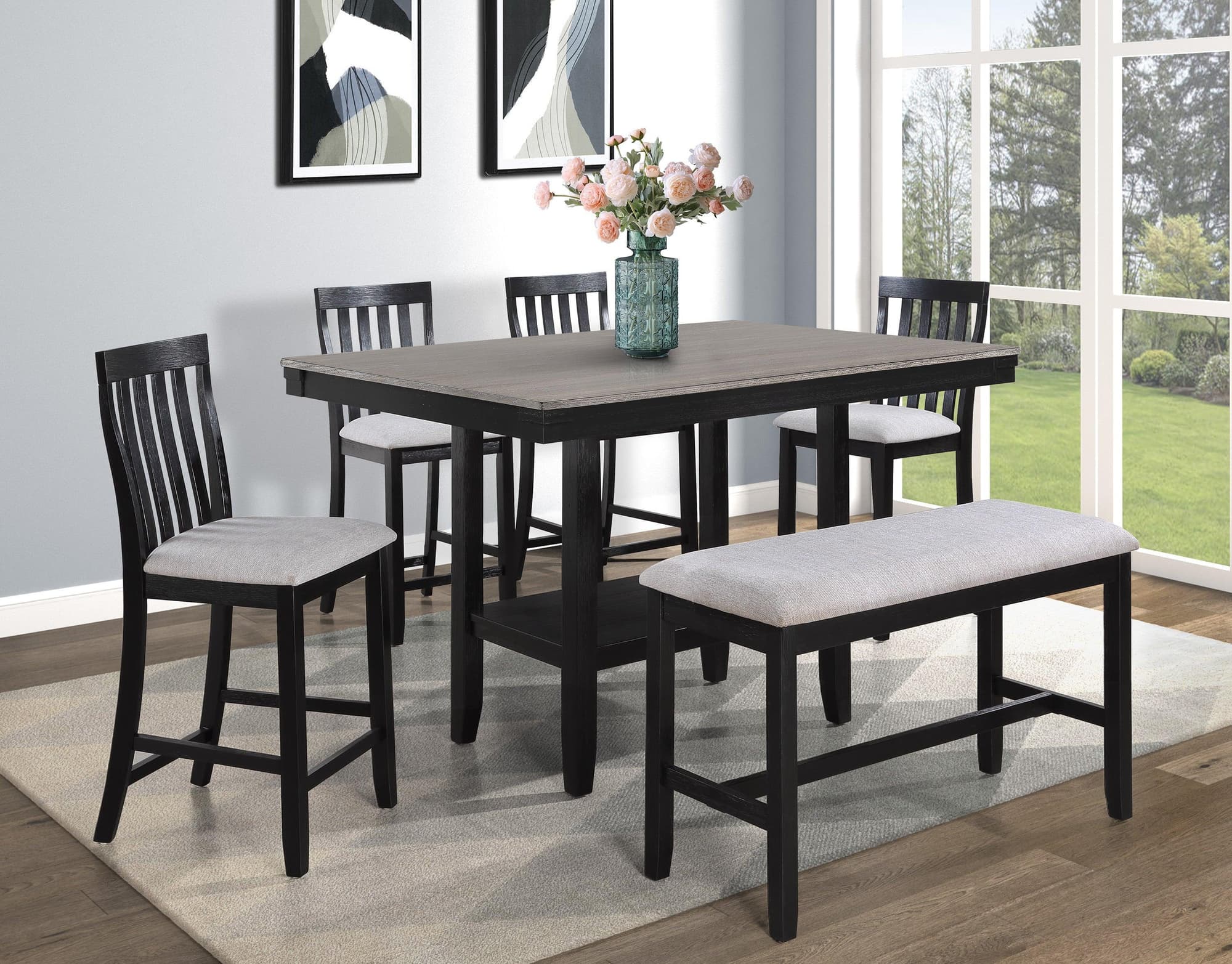 Delfin Light Brown Counter Height Set - Image 1