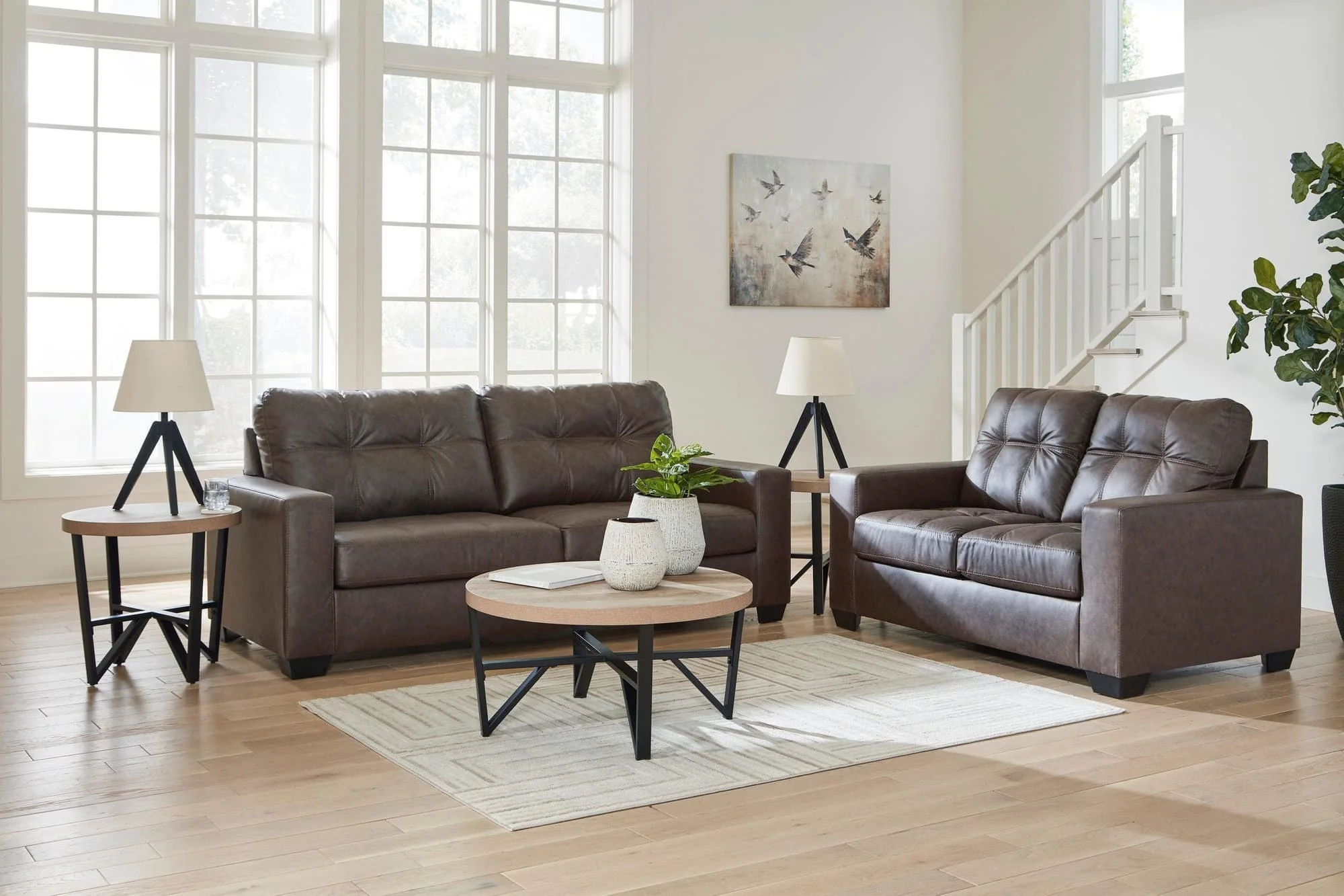 Vivi Brown 2-Piece Living Room Set - Image 1