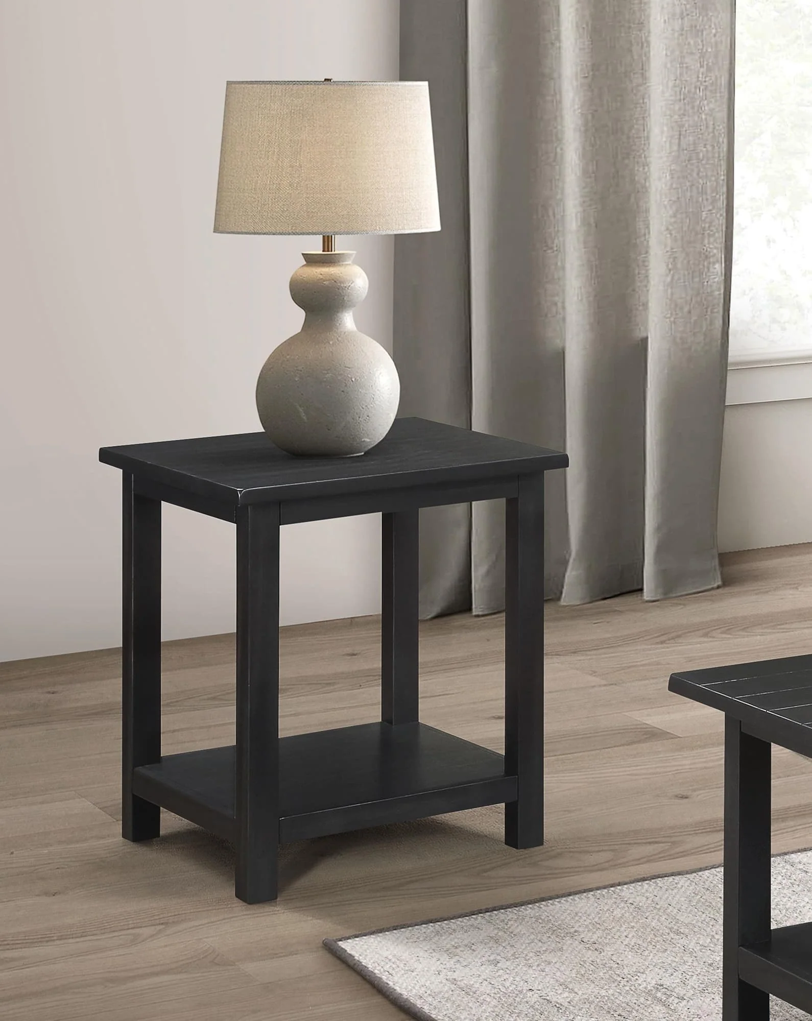 Payne Wood End Table with Shelf Java - Image 1