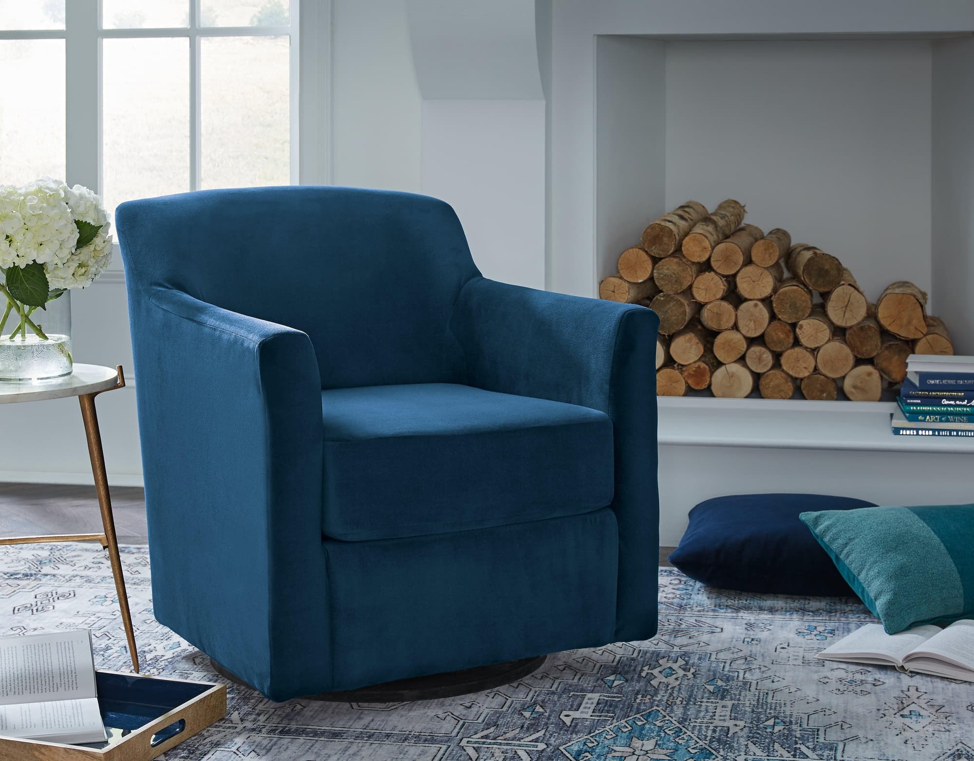 Bradney Ink Swivel Accent Chair - Image 1