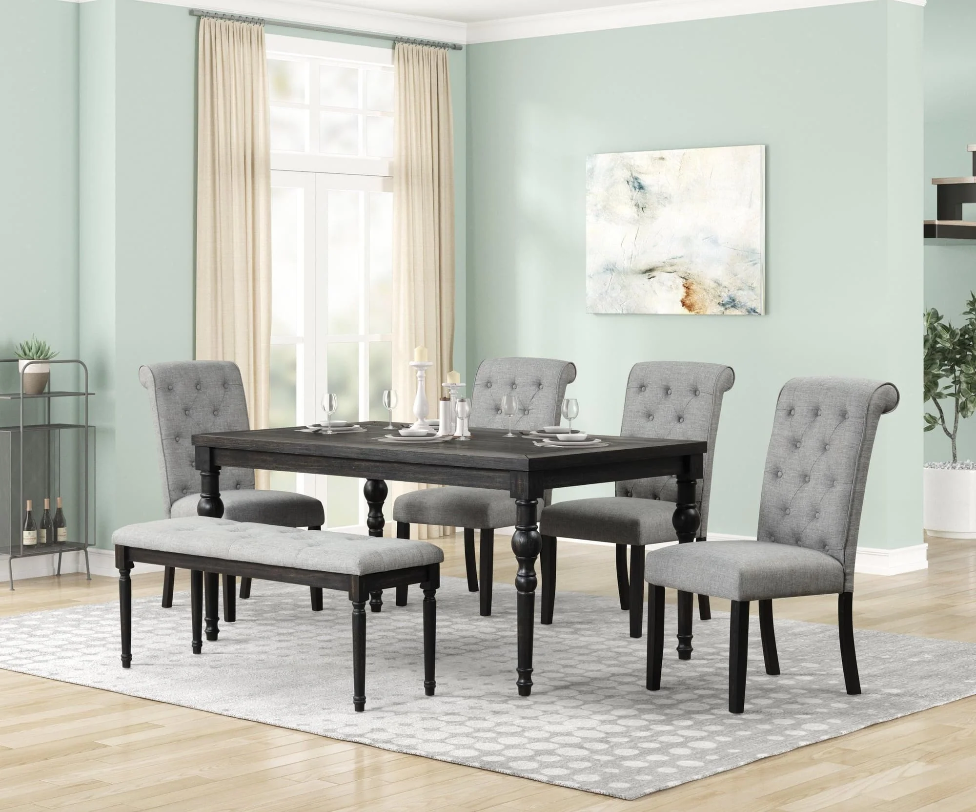 Farah Gray Dining Room Set - Image 1