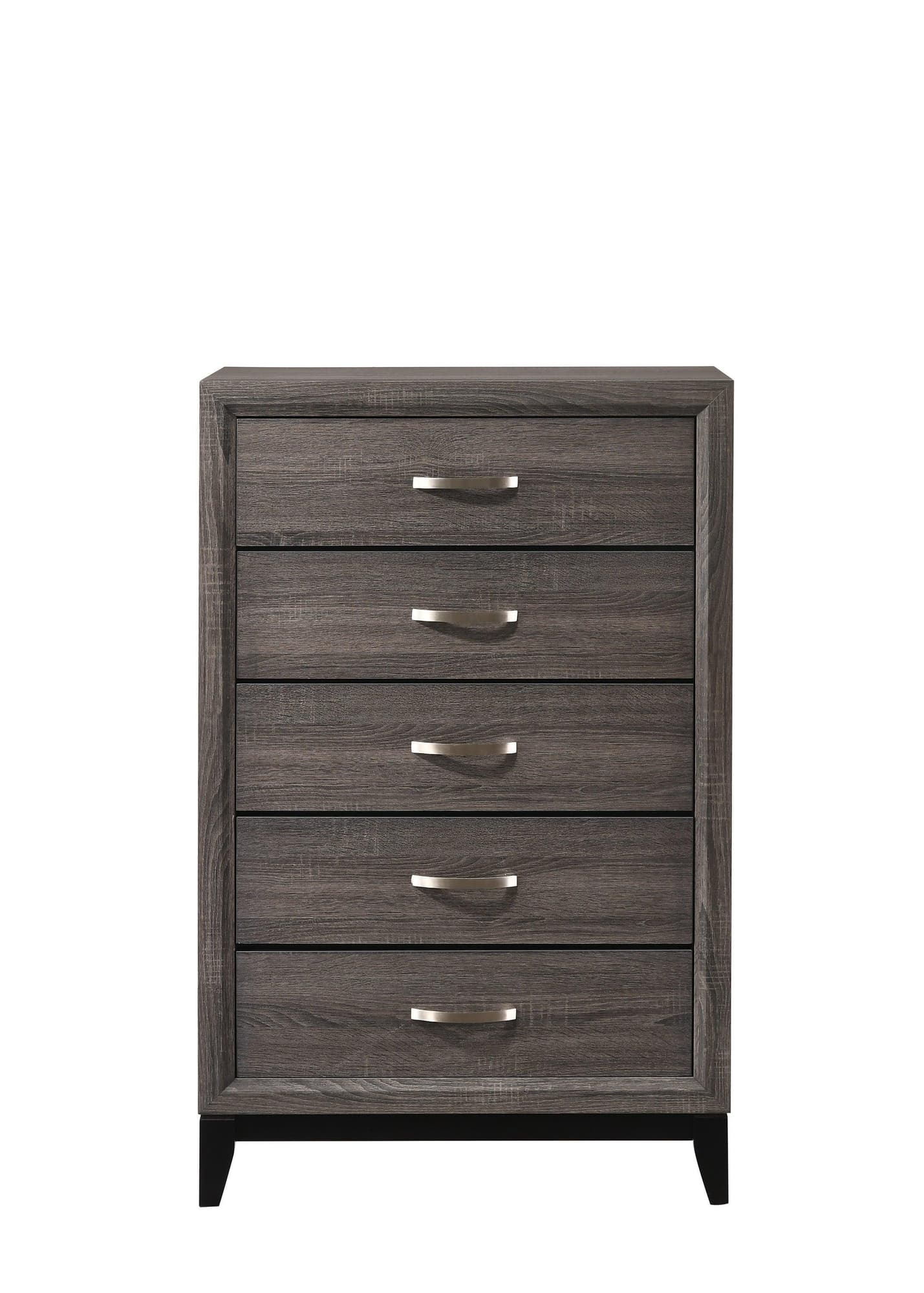Akerson Chest Gray 5 Drawers