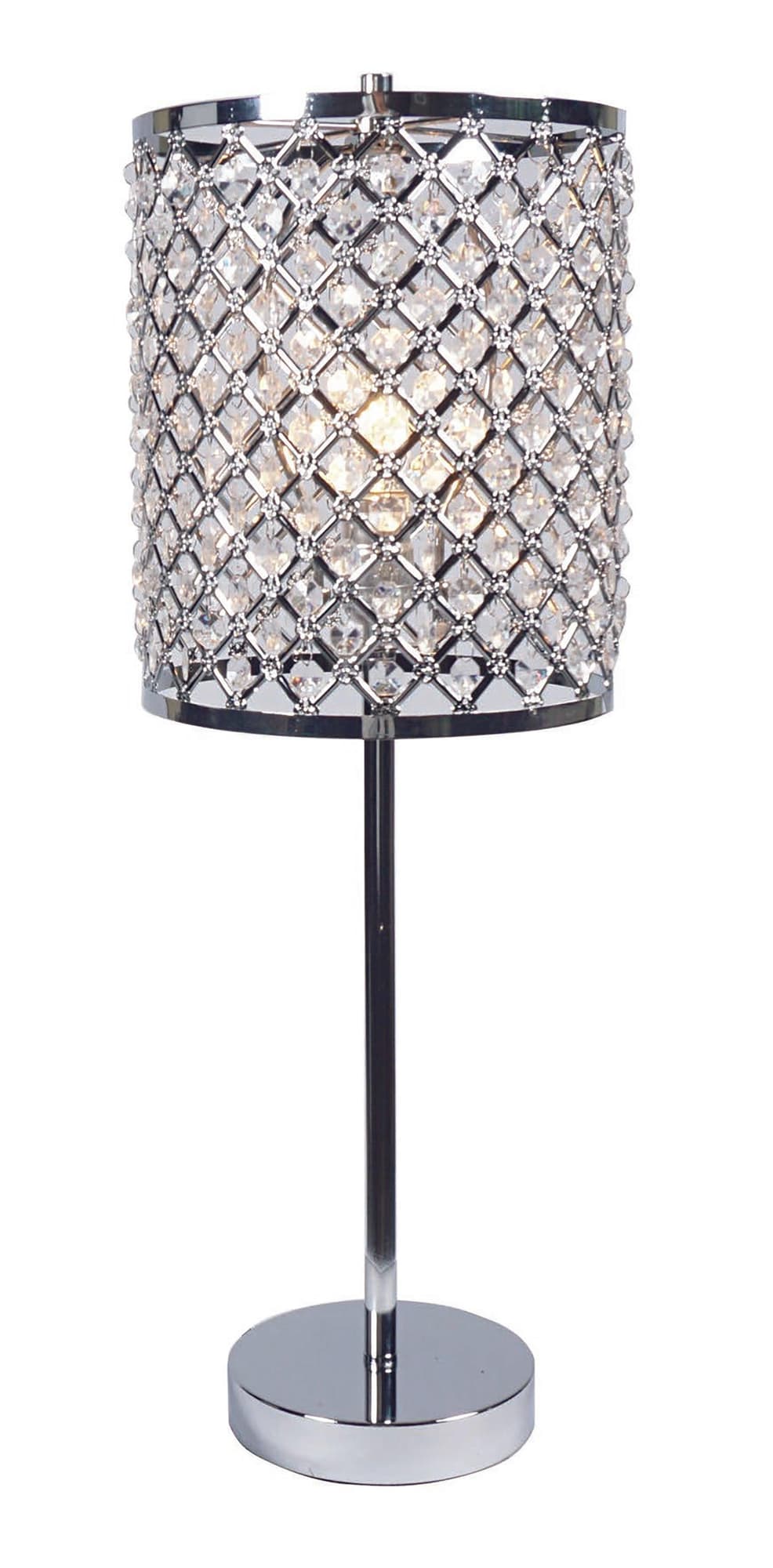 Endon Antique Brass Crystal Lighting 2 Light Table Lamp - Image 1