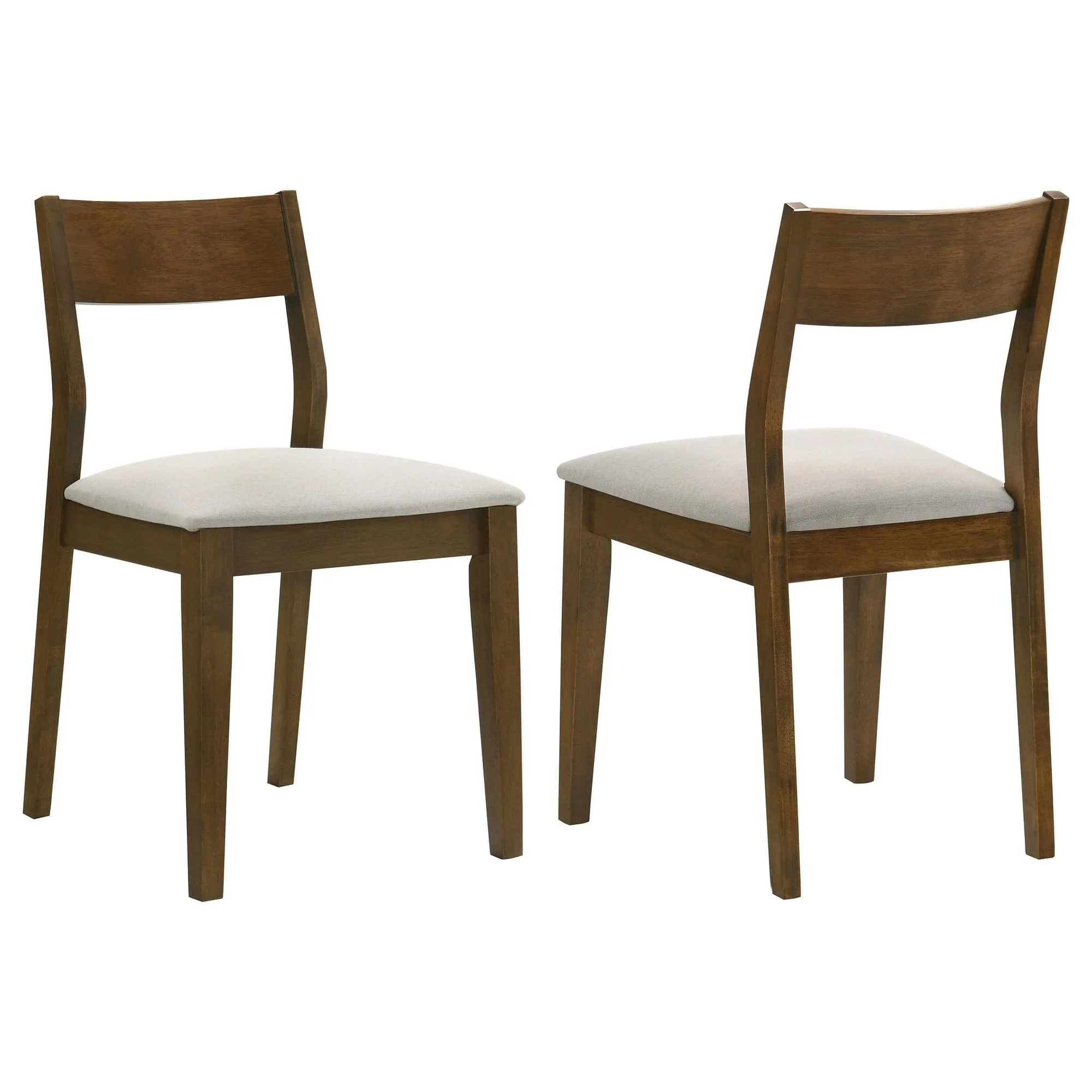 Almonte Dining Chair Upholstered Seat Dark Brown (Set of 2) - Image 1