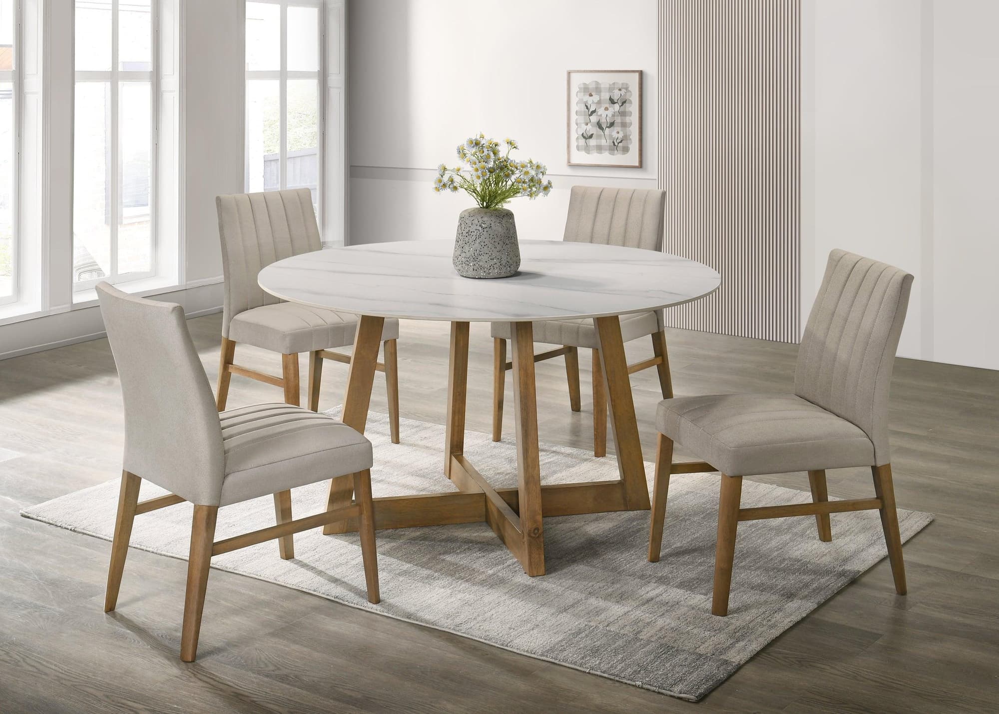 Enzo Light Oak Dining Room Set - Image 1