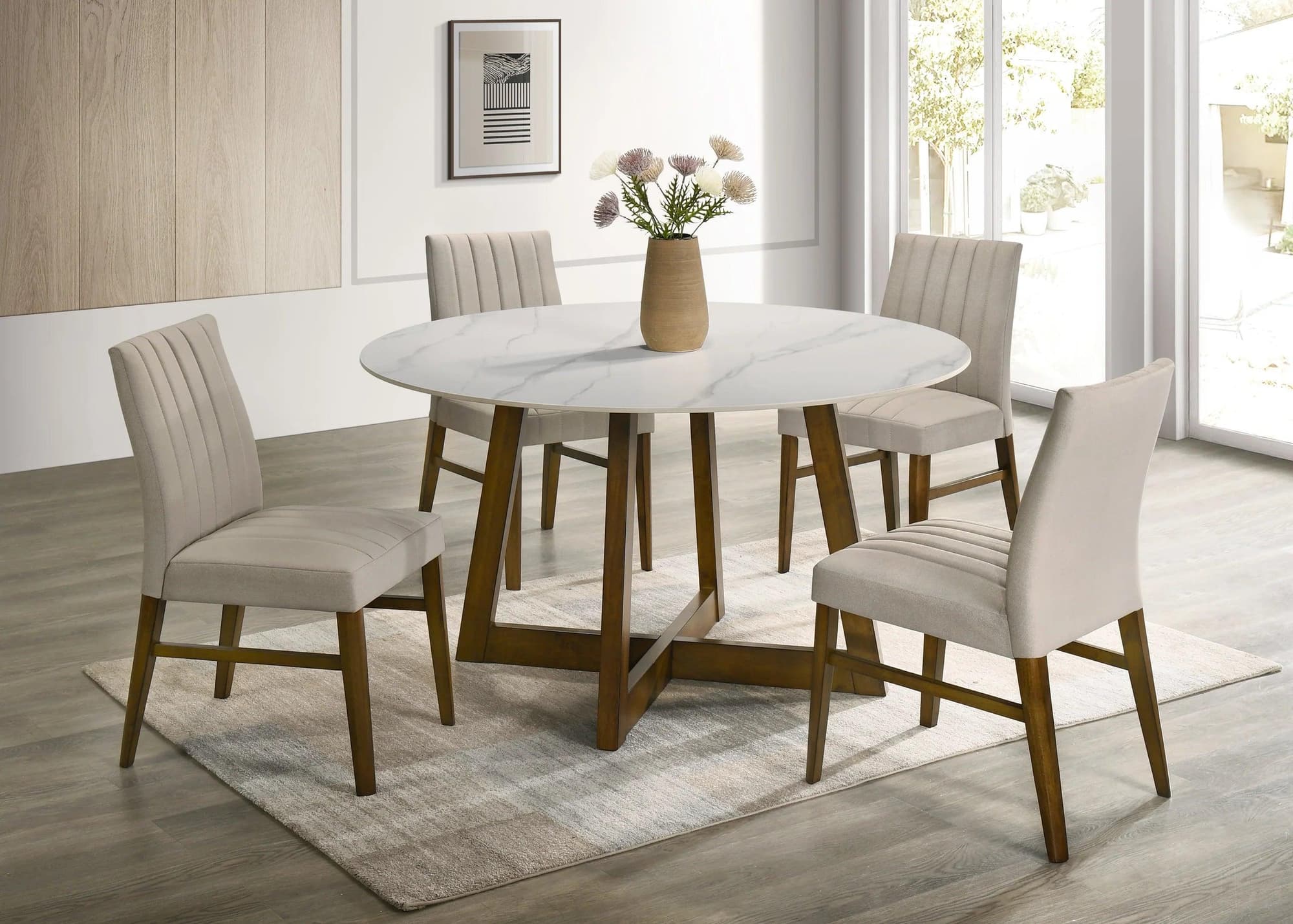 Enzo Dark Oak Dining Room Set - Image 1