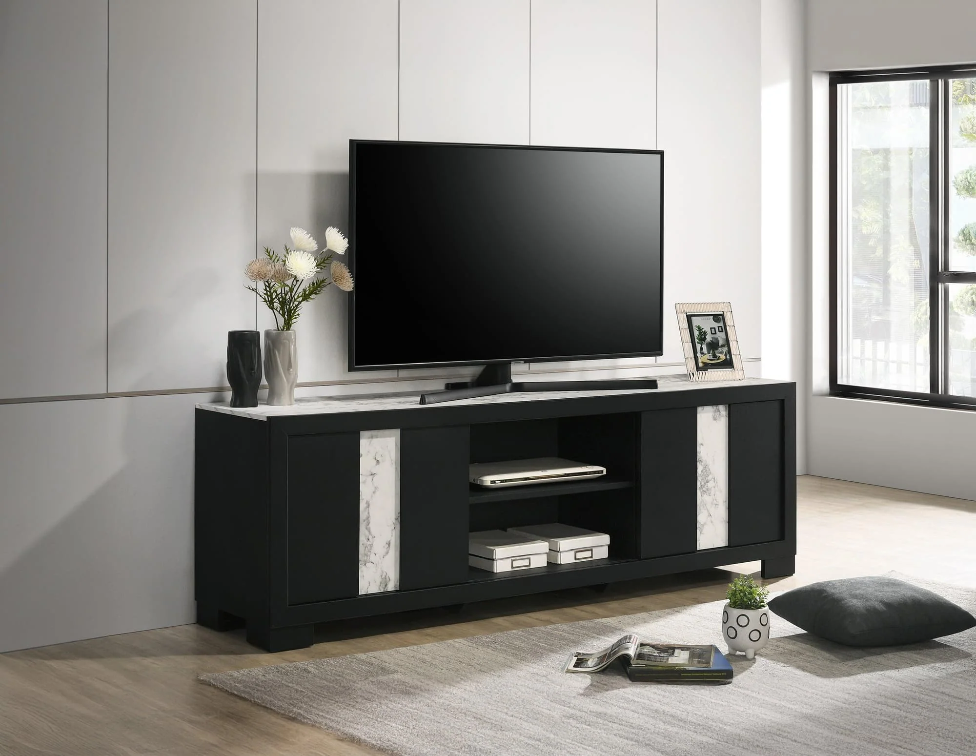 Rangley Black TV Stand - Image 1