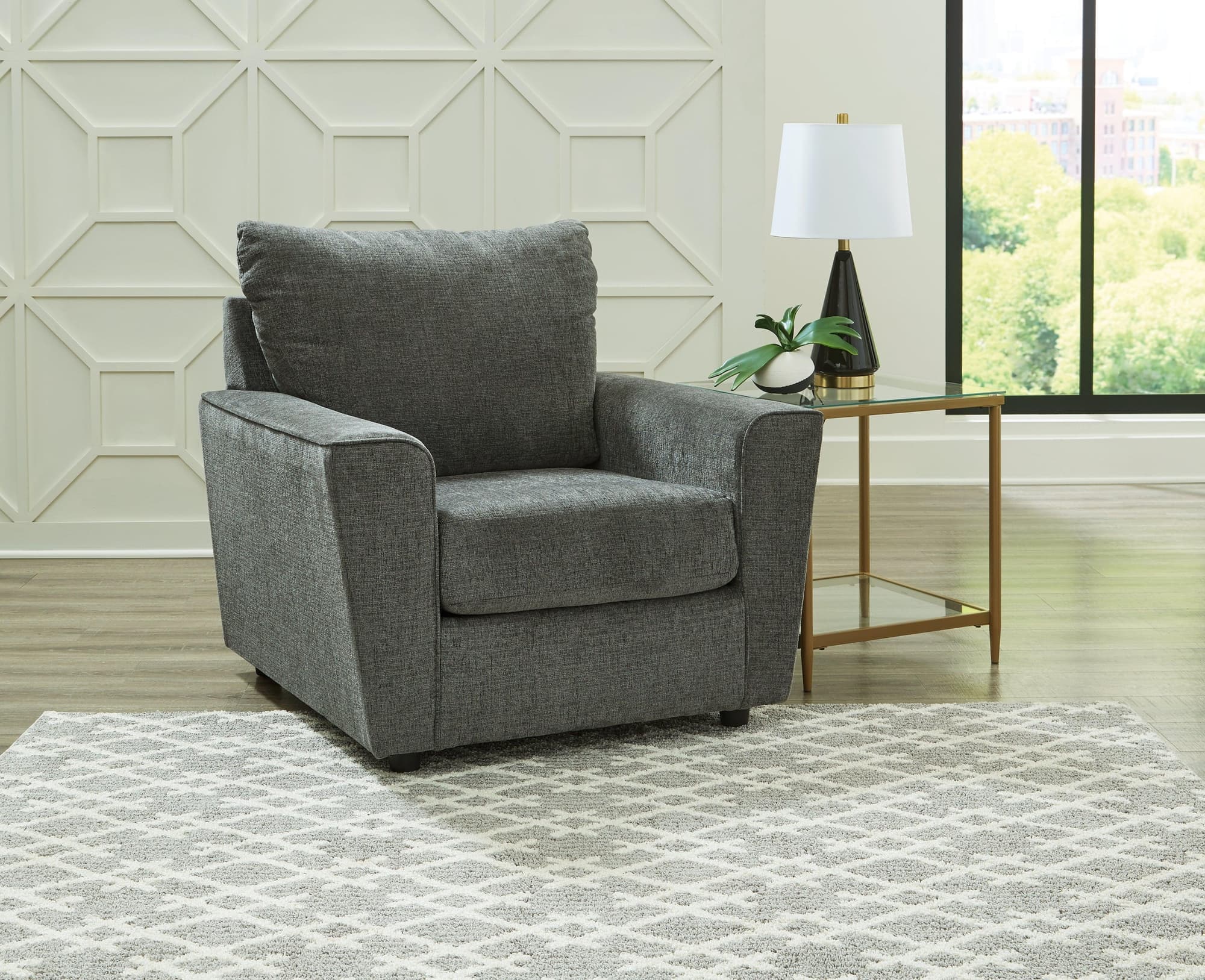 Stairatt Gravel Chenille Chair - Image 1