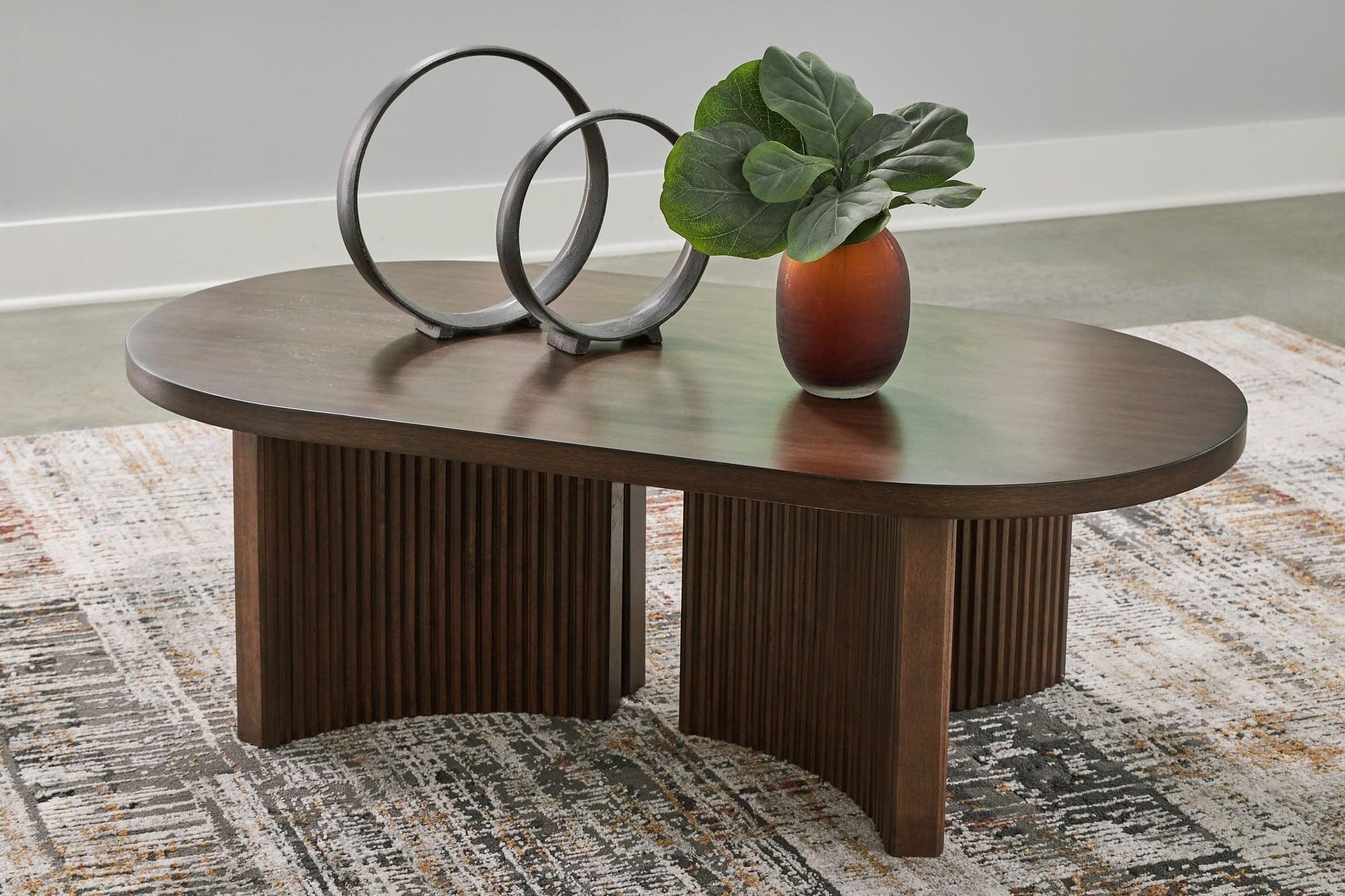 Korestone Dark Brown Cocktail Table - Image 1