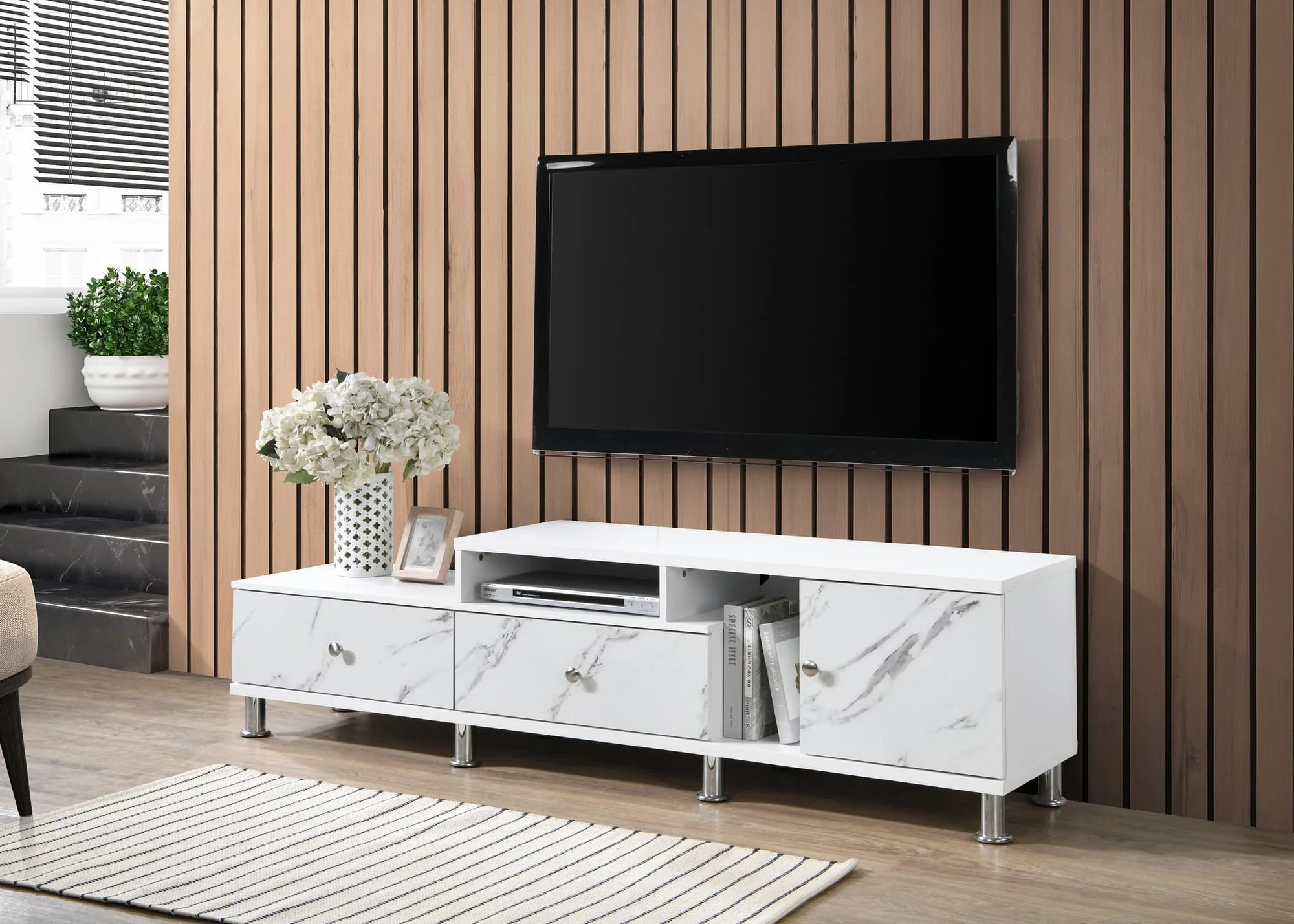 Tessa White TV Stand - Image 1