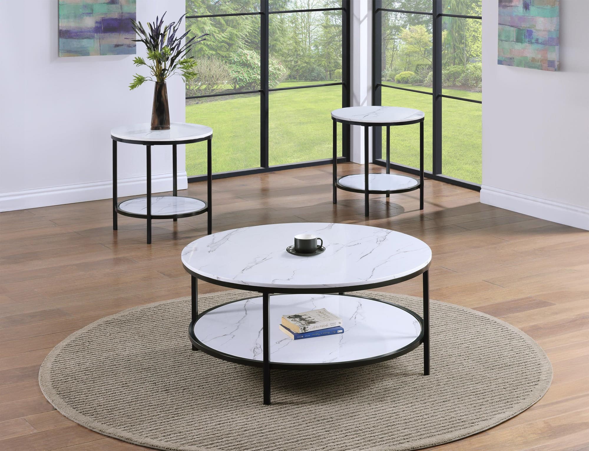 Valerie White Coffee Table Set - Image 1