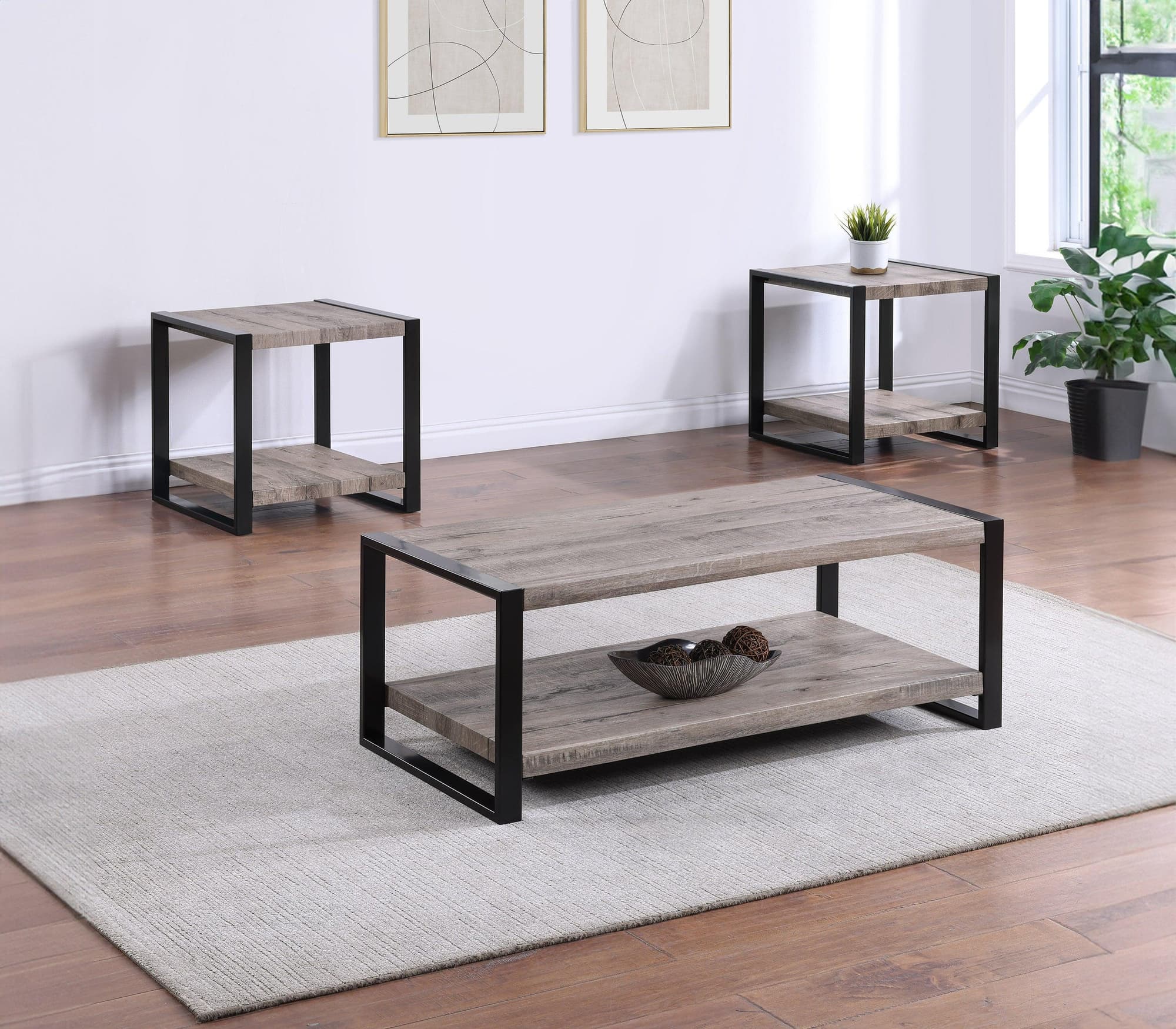 Mildred Gray Coffee Table Set - Image 1