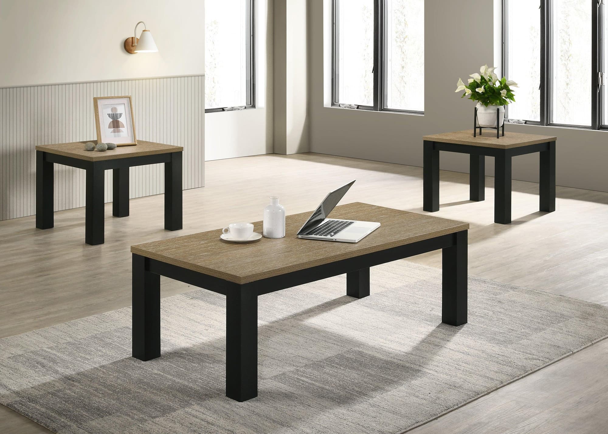 Theo Natural Coffee Table Set - Image 1