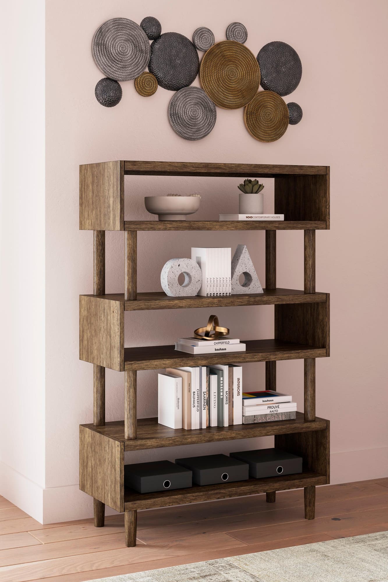 Austanny Warm Brown Bookcase - Image 1