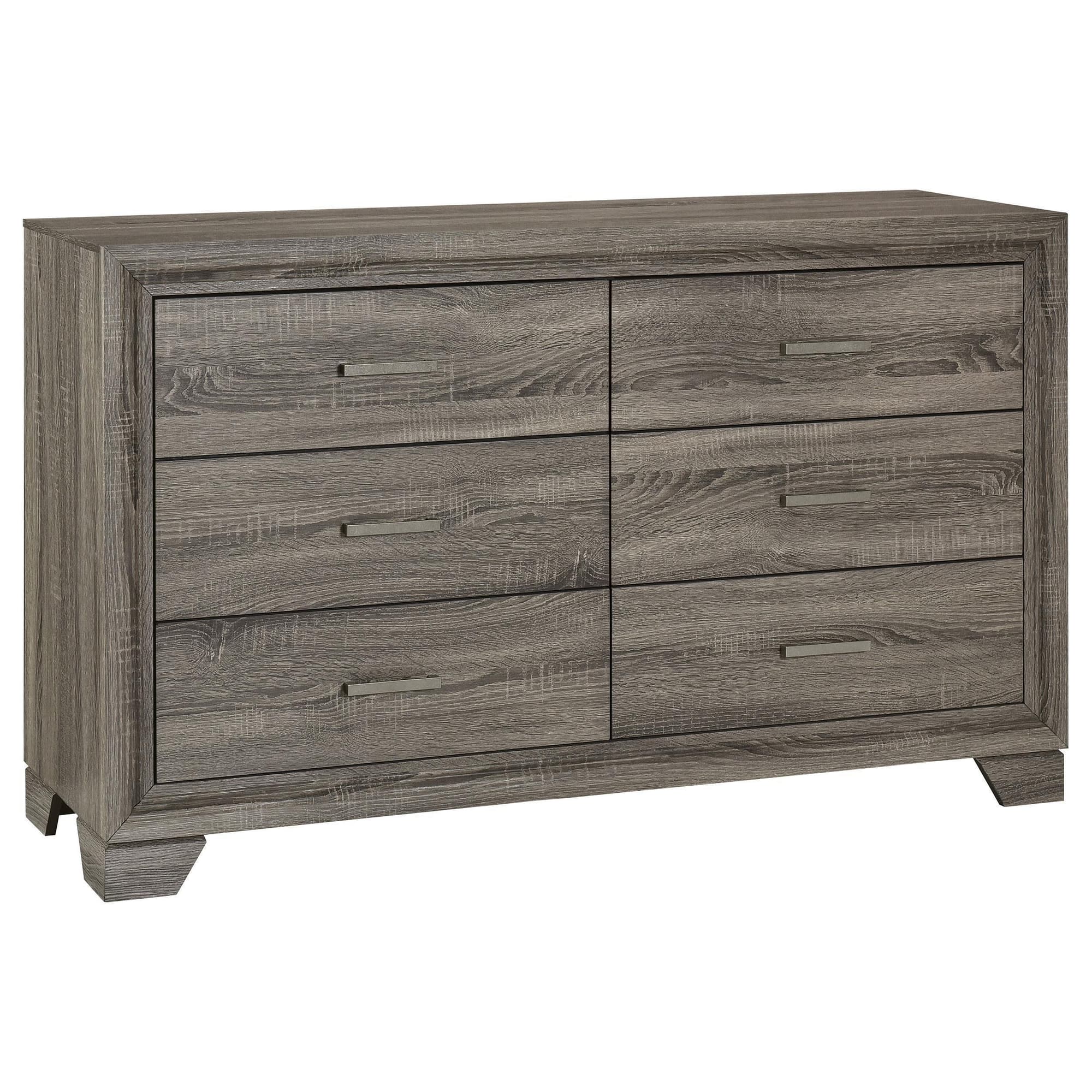 Wright 6-drawer Dresser Cabinet Brown Oak - Image 1