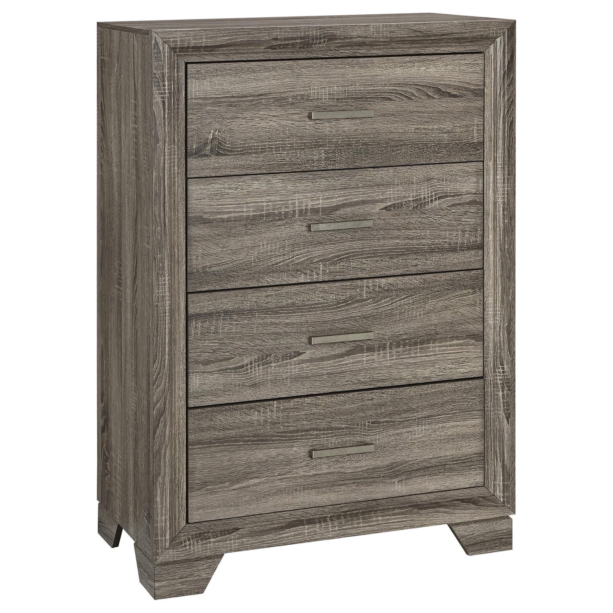 Wright 4-drawer Chest of Drawers Brown Oak - Image 1