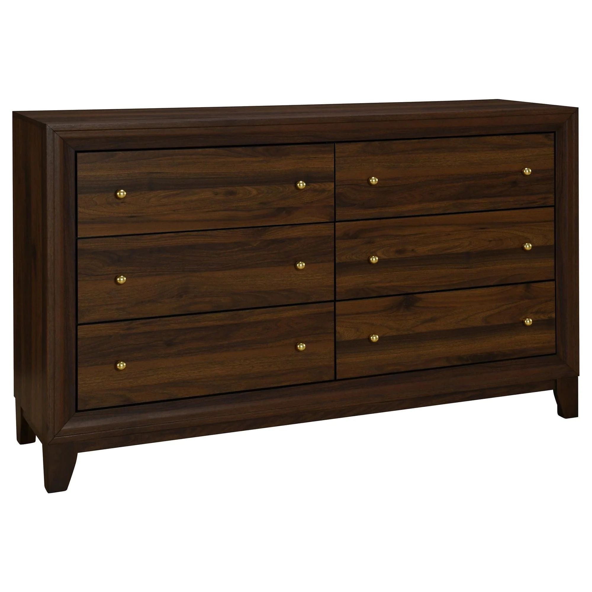 Welsley 6-drawer Dresser Cabinet Walnut - Image 1