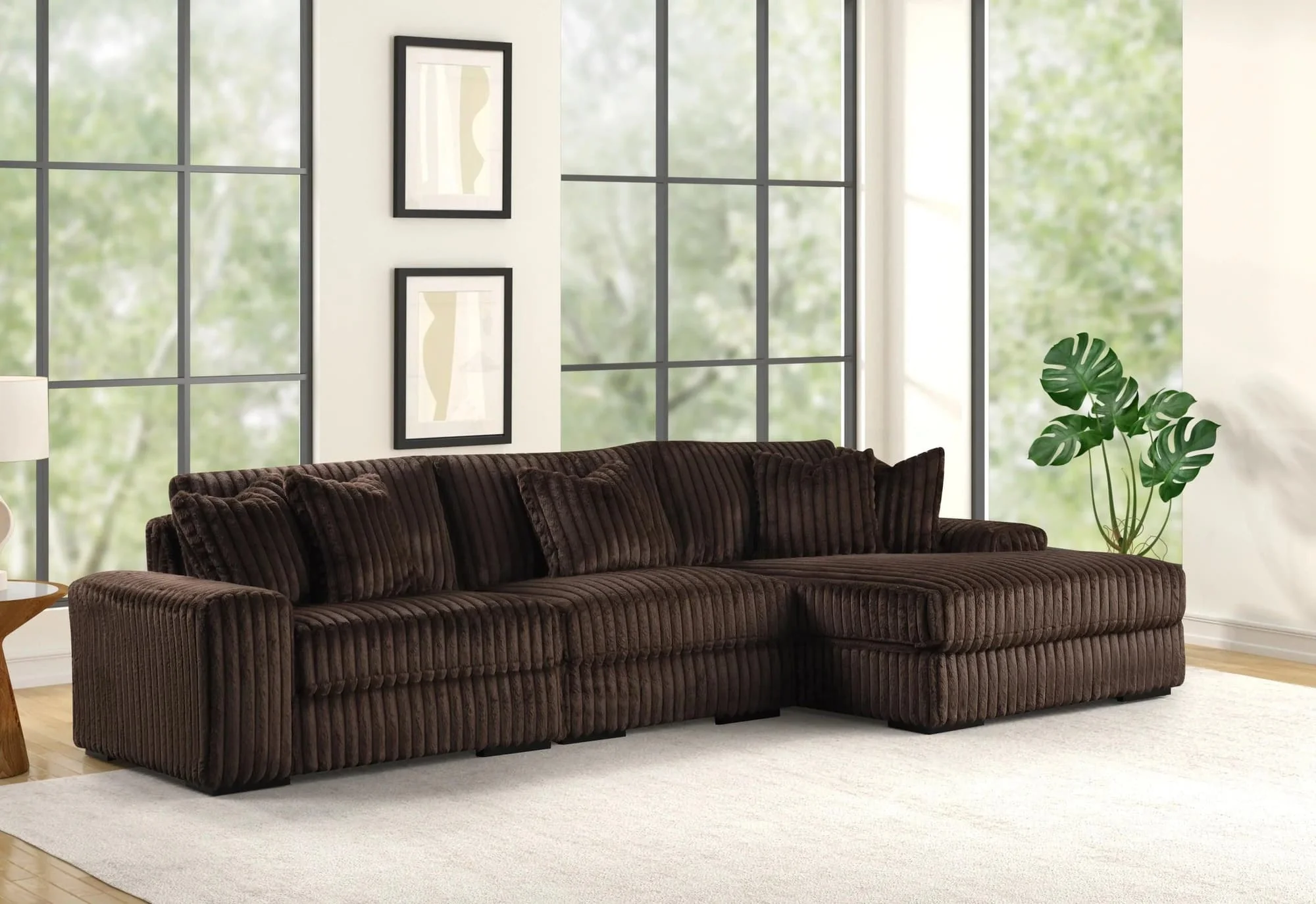 Sunday Chocolate 3-Piece Sectional - Image 1