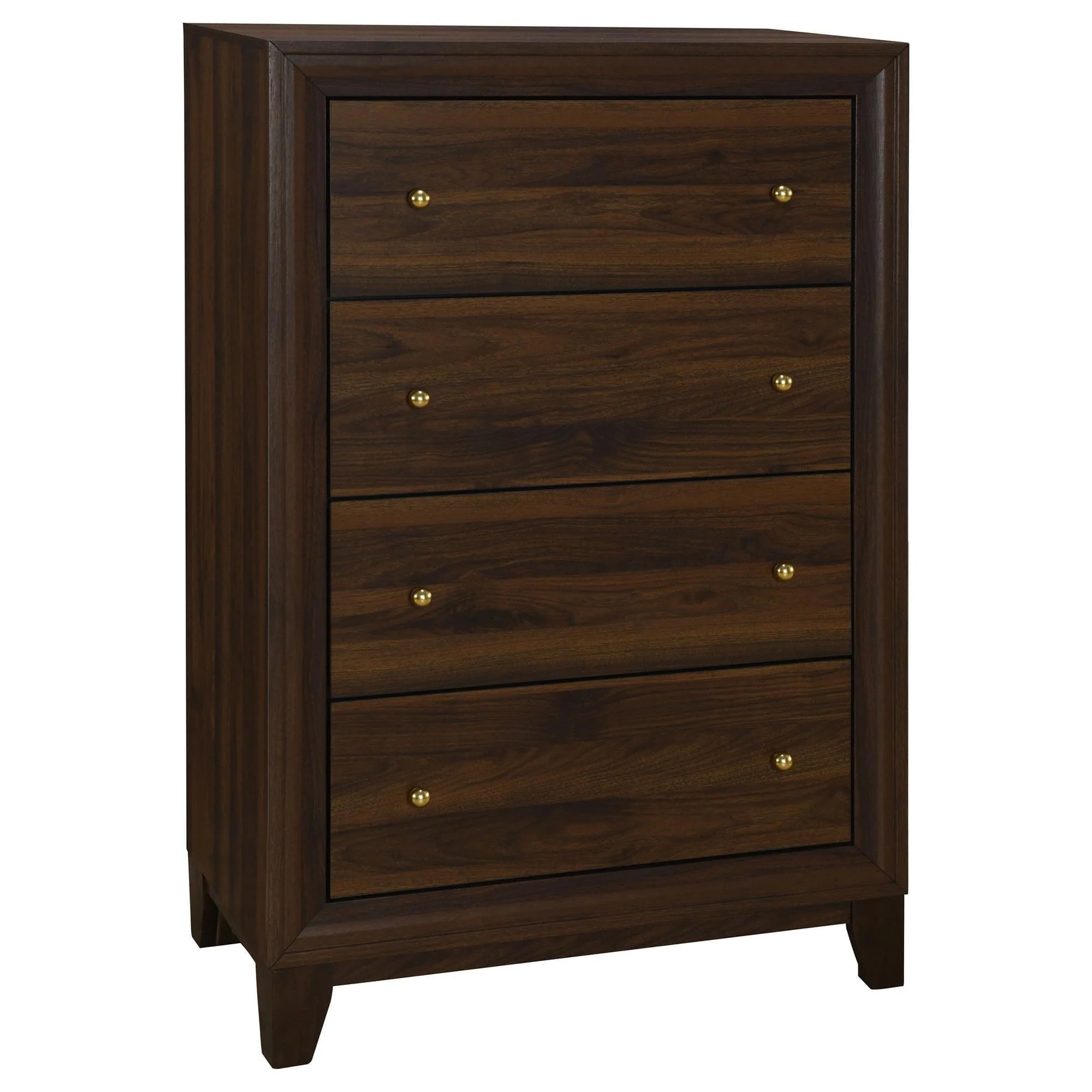 Welsley 4-drawer Chest of Drawers Walnut - Image 1