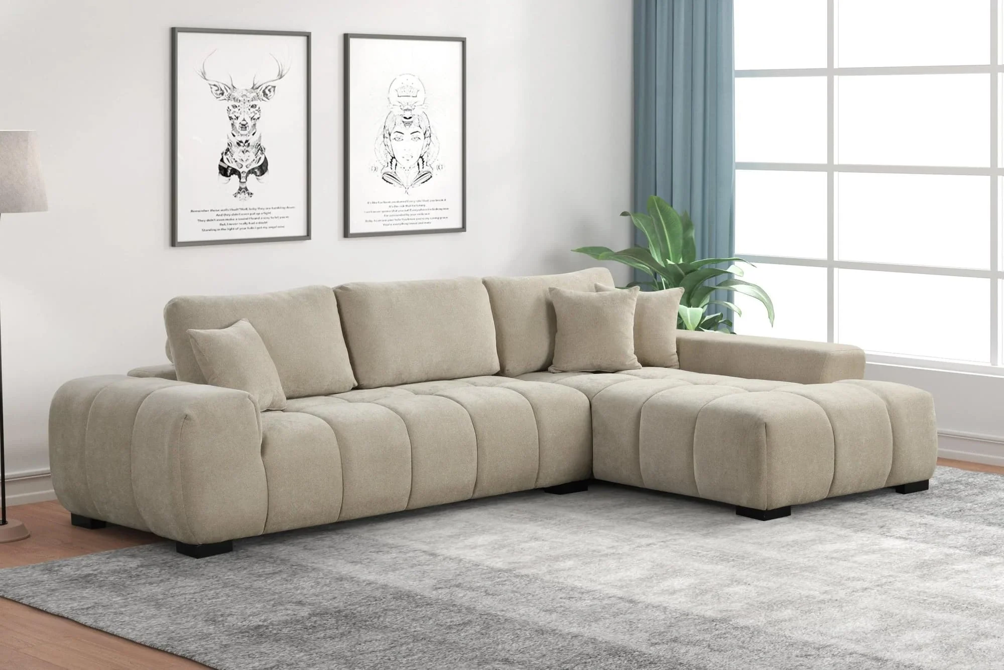 Manhattan Beige Sectional - Image 1