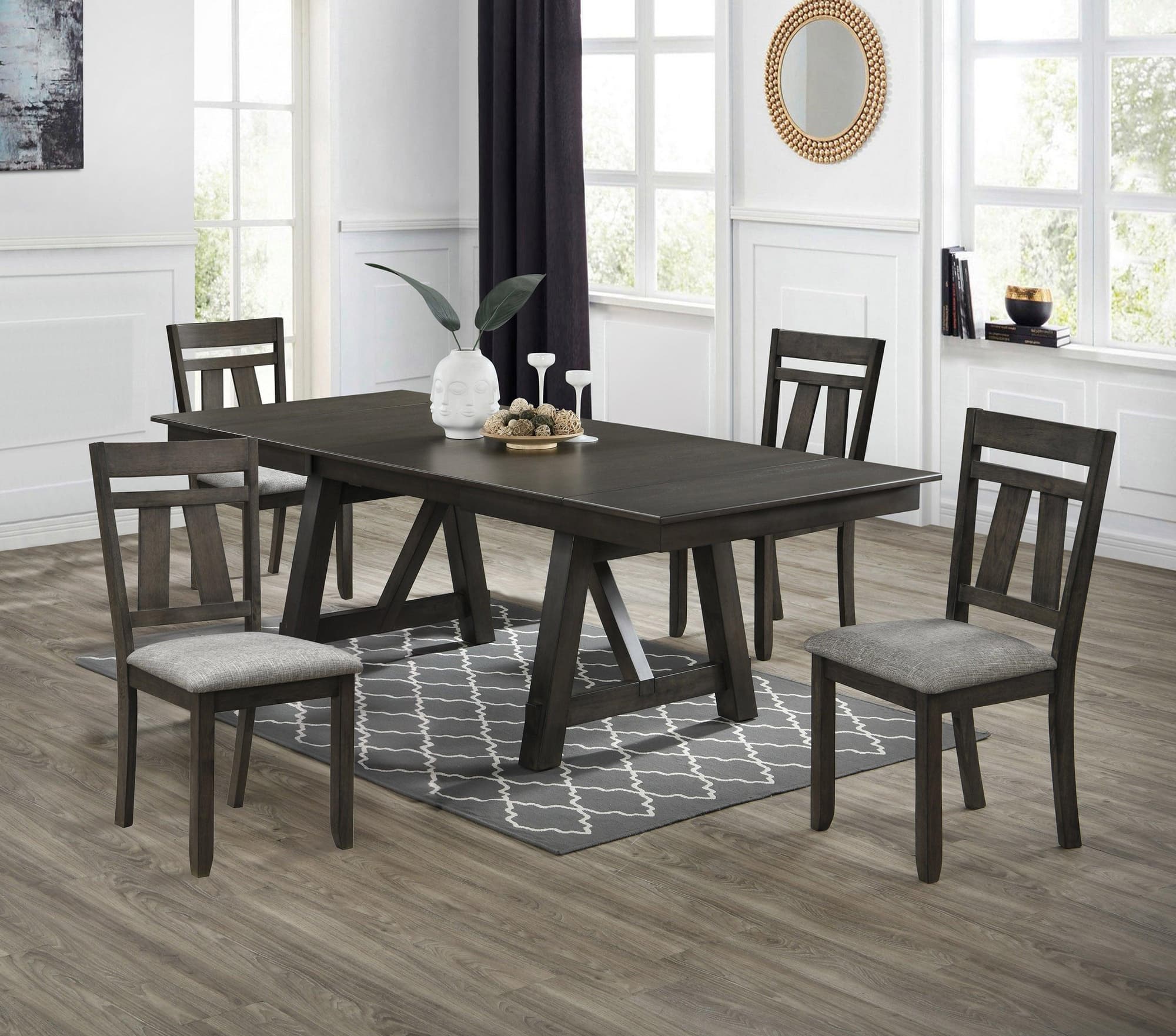 Marbelle Brown Rectangular Dining Room Set - Image 1