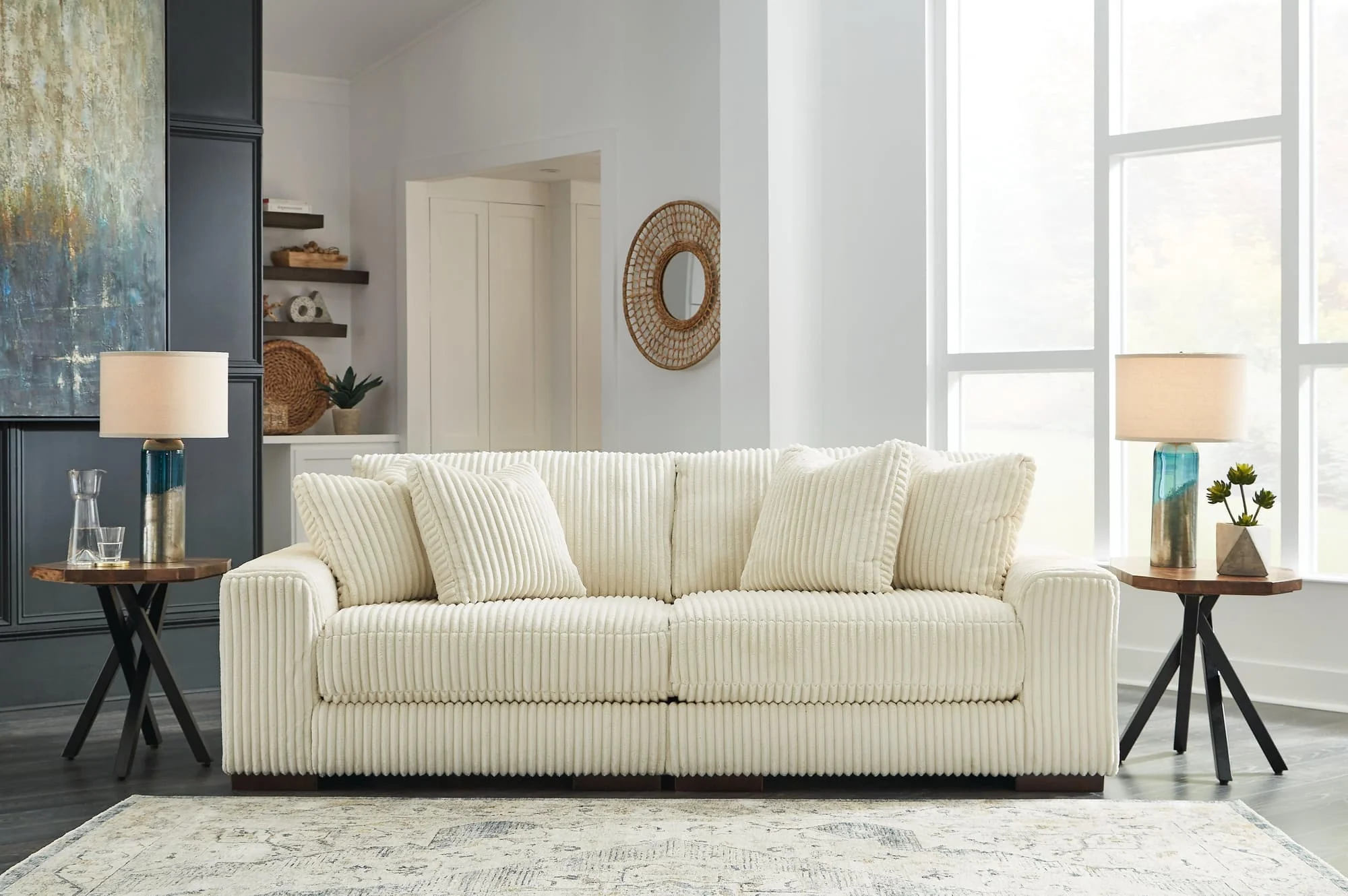 Lindyn Ivory 2-Piece Sectional Sofa - Image 1