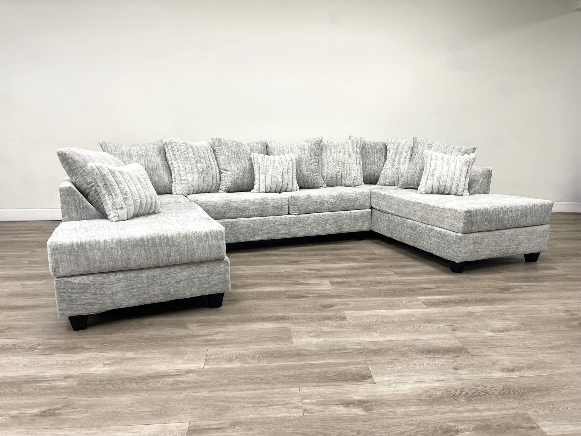 Kof Gray Double Chaise Sectional - Image 1
