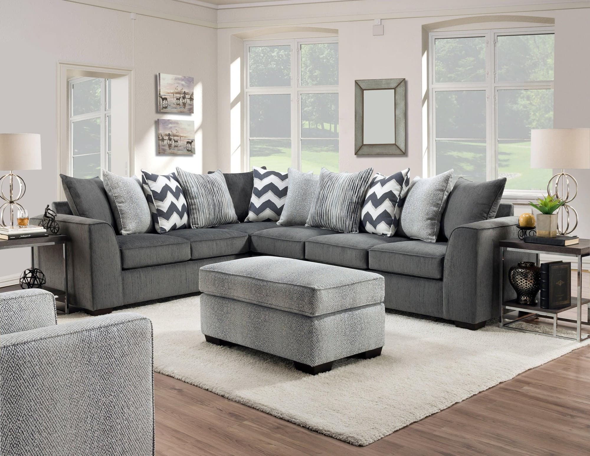 Tutan Gray Sectional - Image 1