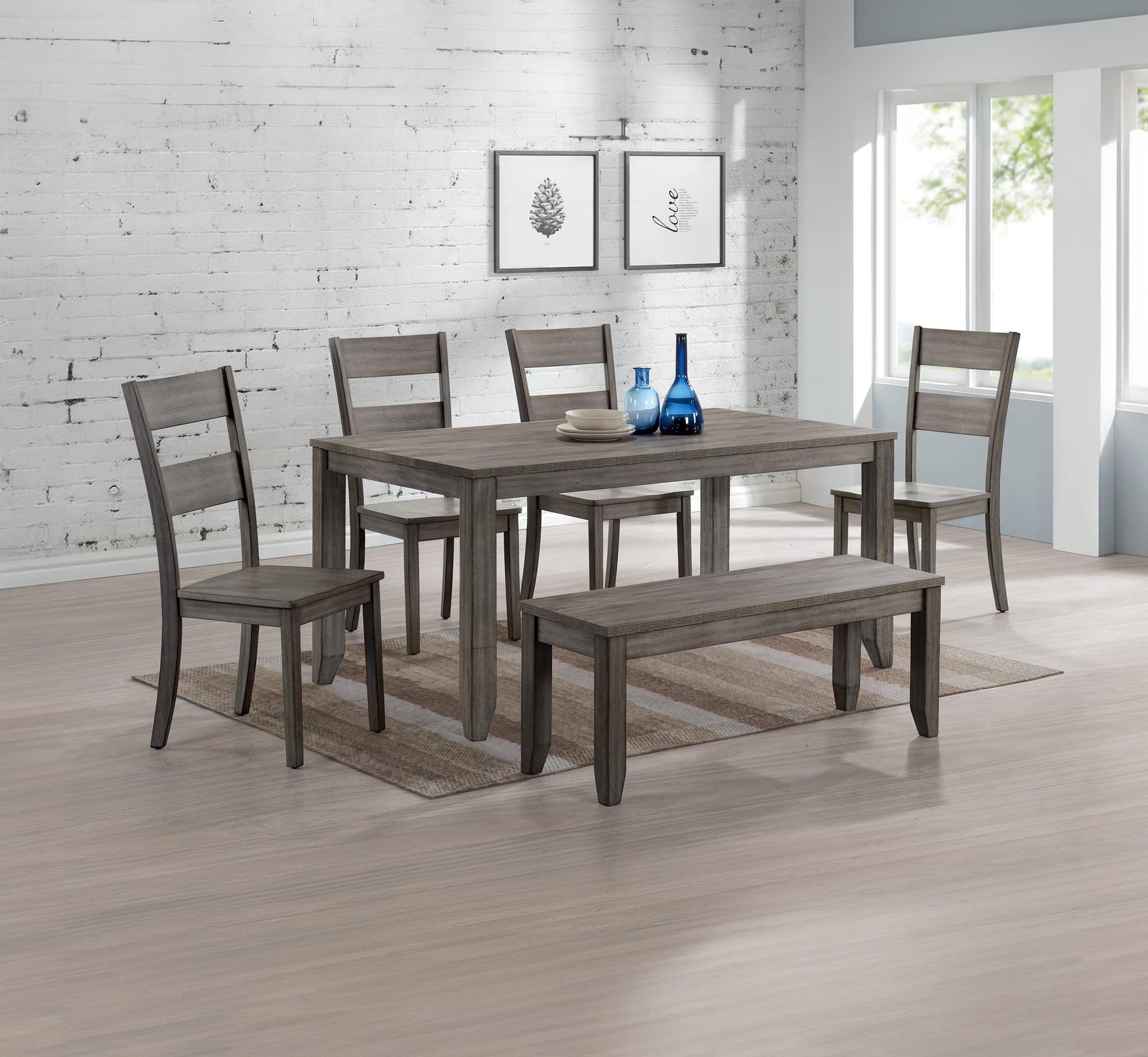 Sean Melamine Rectangular Dining Room Set - Image 1