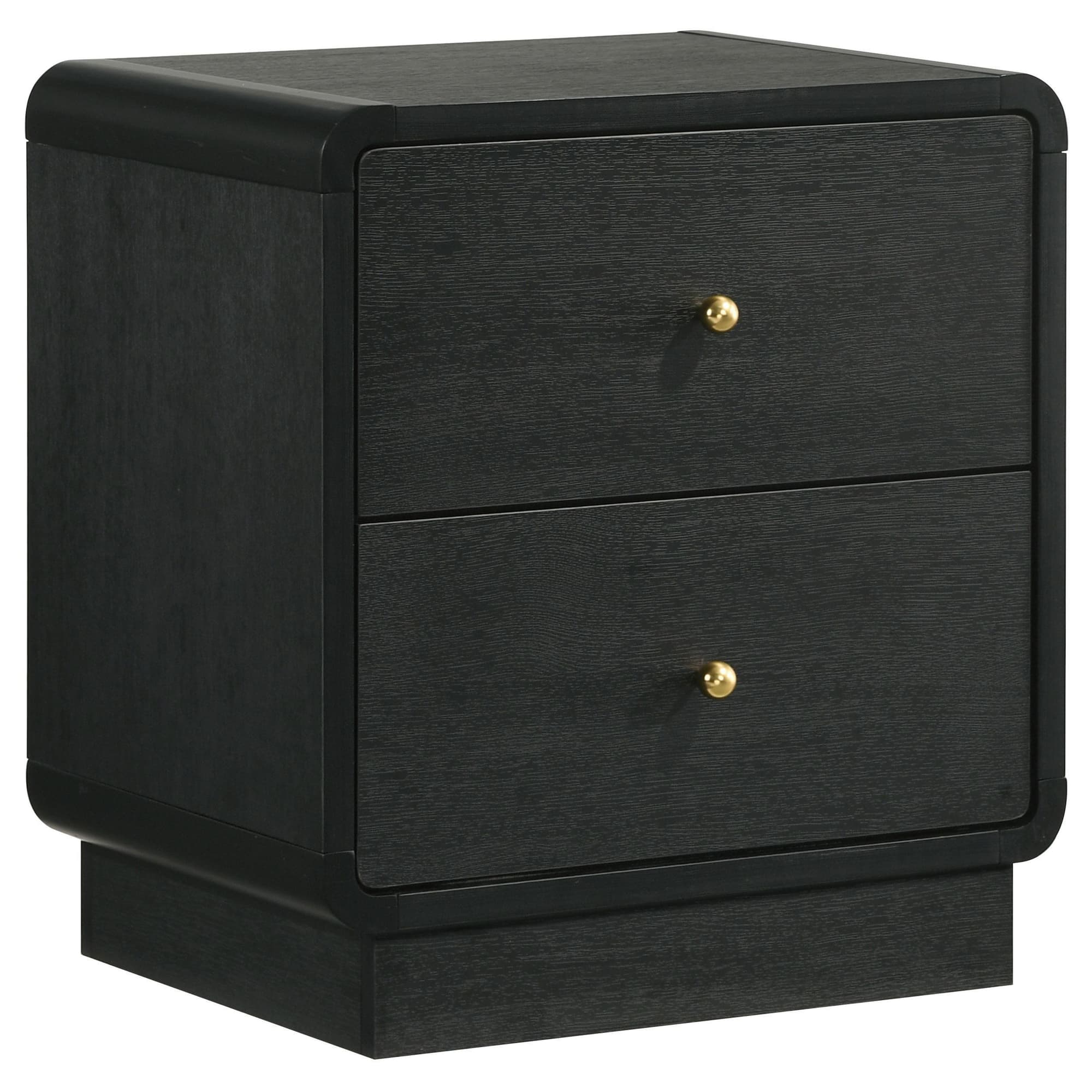 Cavelle 2-drawer Nightstand Bedide Table Black - Image 1