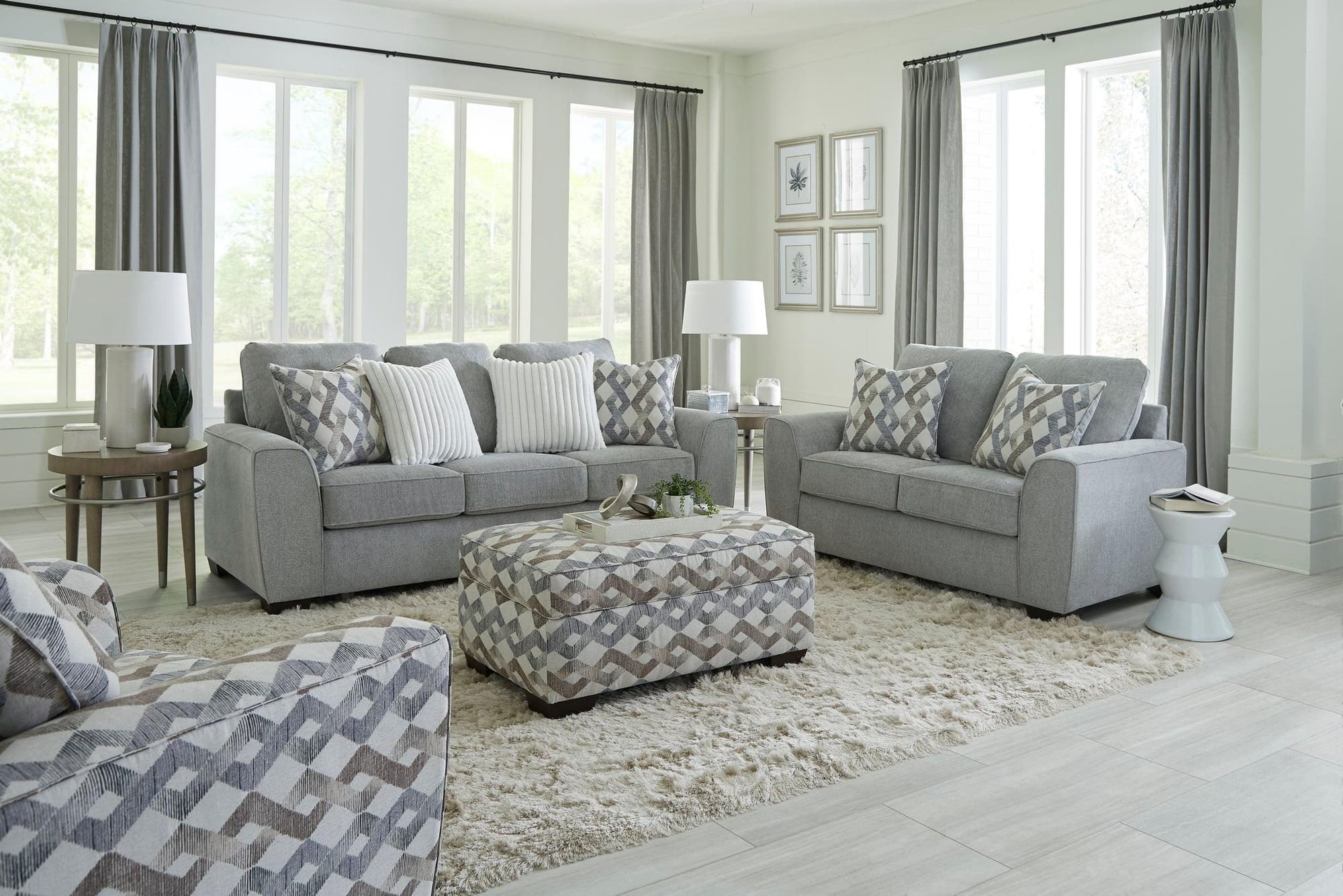 Wanfi Steel Sofa & Loveseat Set - Image 1