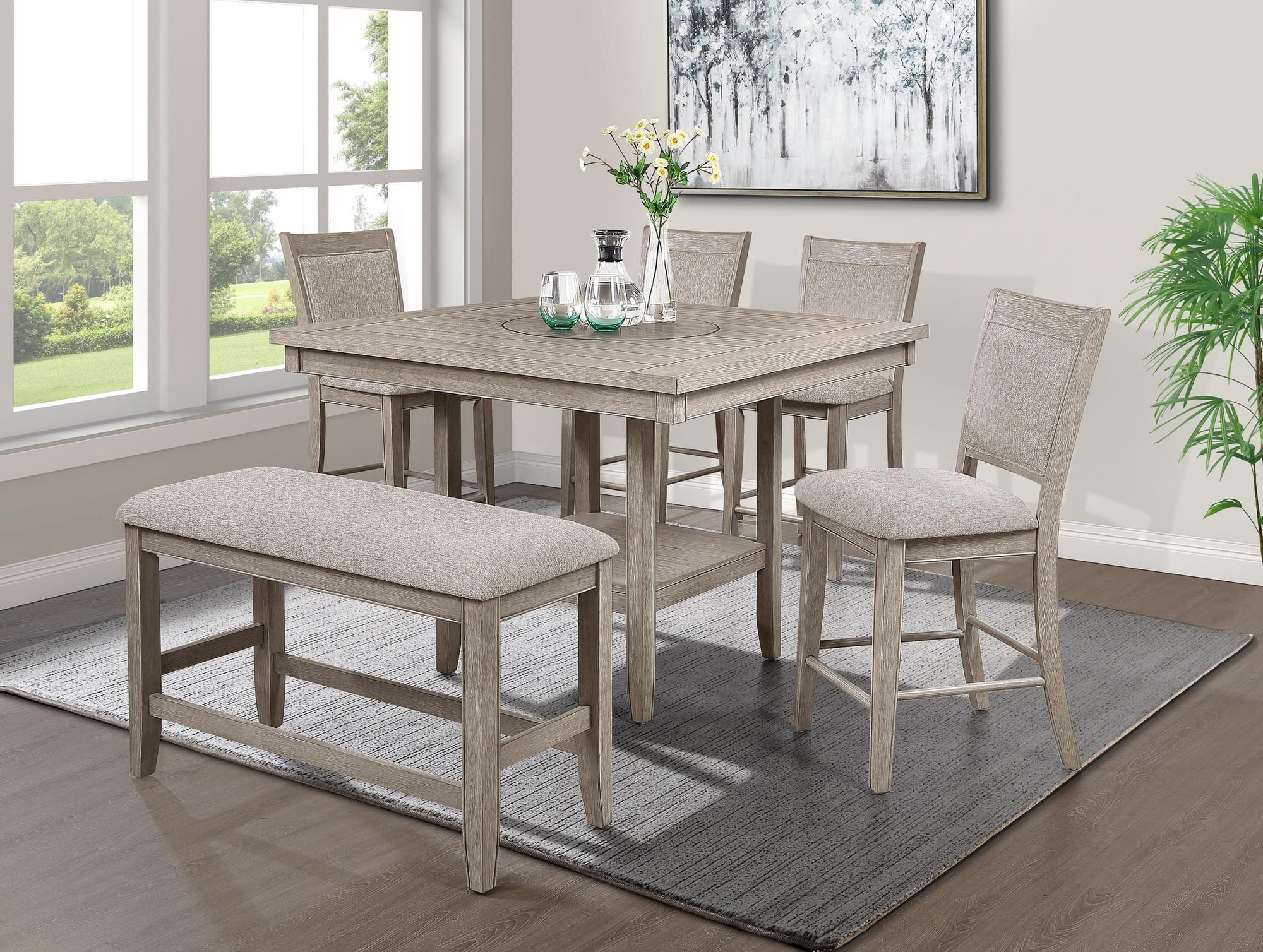 Fulton Gray Counter Height Set - Image 1