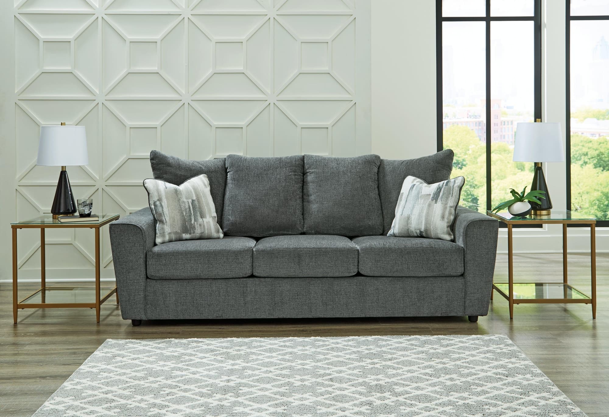 Stairatt Gravel Chenille Sofa - Image 1