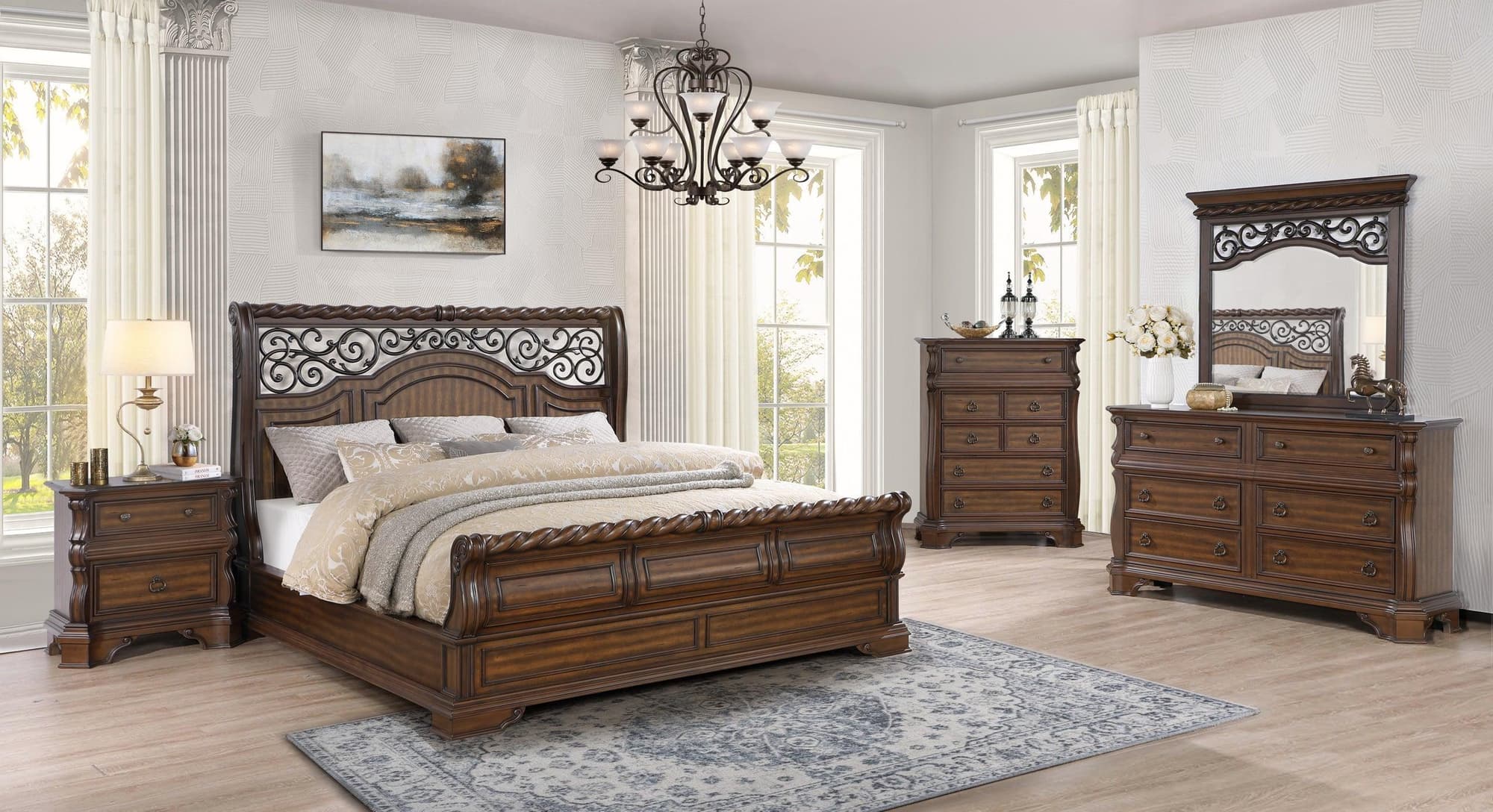 Ben Brown Sleigh Bedroom Set - Image 1