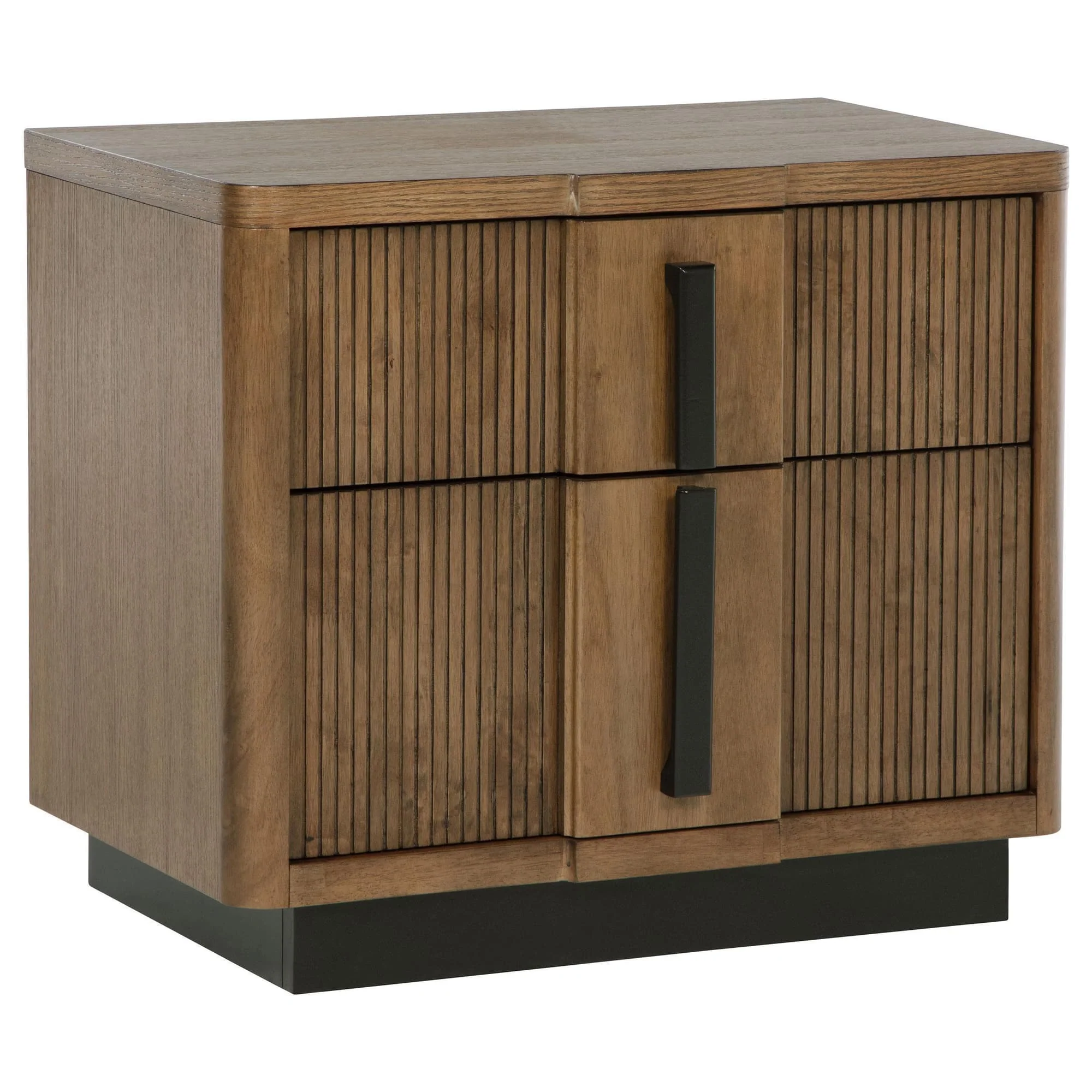 Terrace 2-drawer Nightstand Bedide Table Ash Brown - Image 1