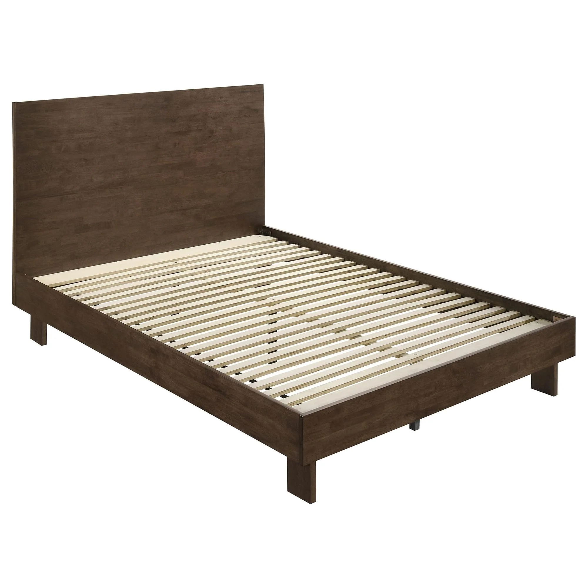 Glenwood 48-inch King Platform Panel Bed Warm Brown - Image 1