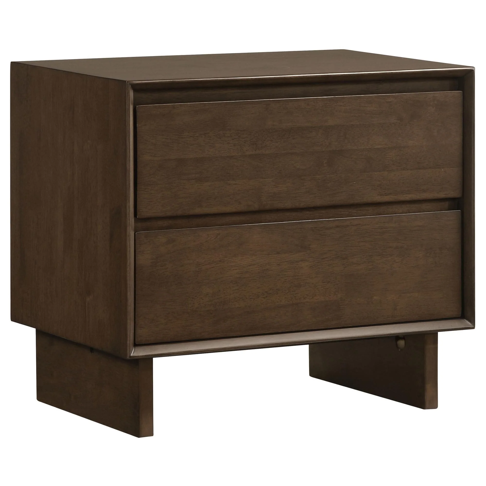 Glenwood 2-drawer Nightstand Bedide Table Warm Brown - Image 1